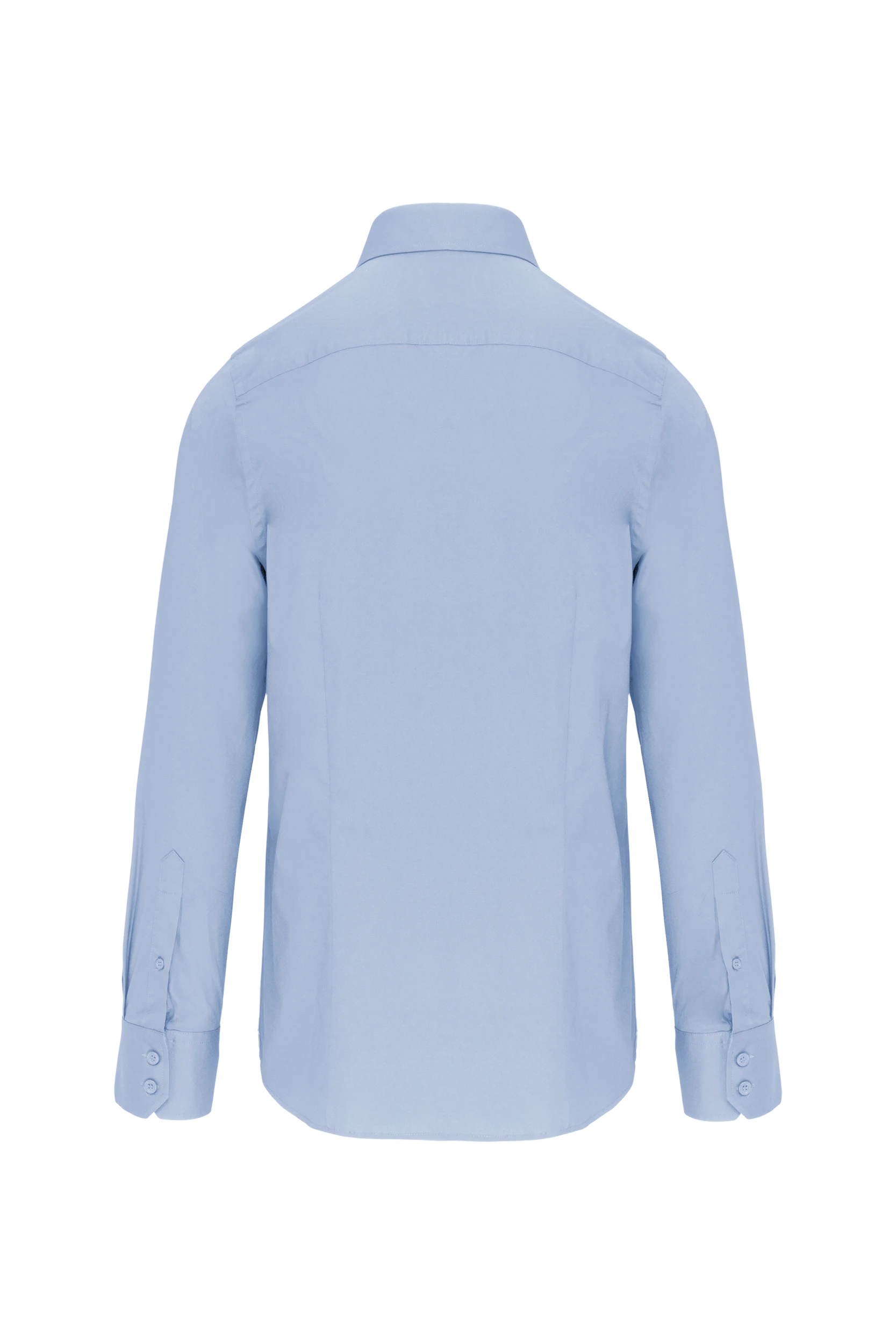 Chemise ajustée manches longues bleu ciel