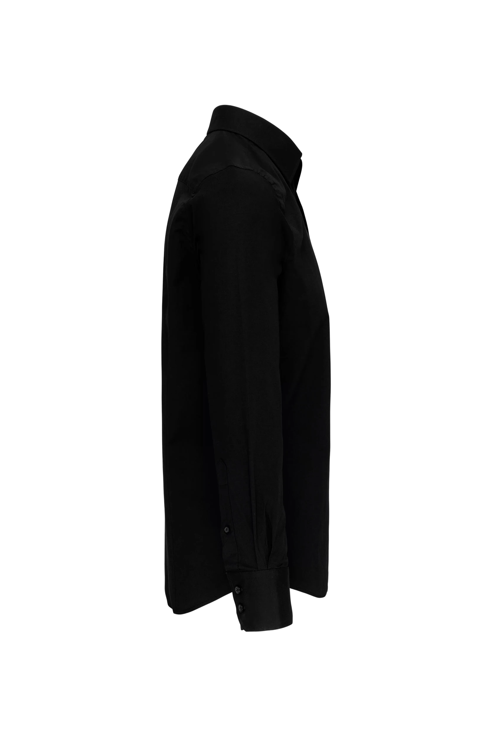 Chemise ajustée manches longues noir