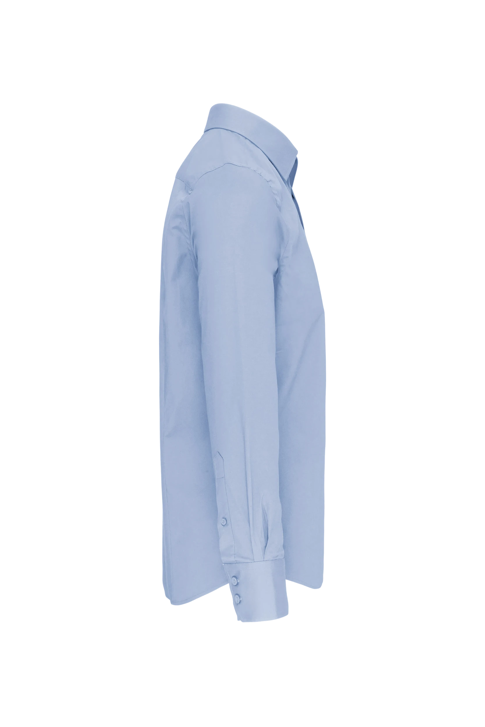 Chemise ajustée manches longues bleu ciel