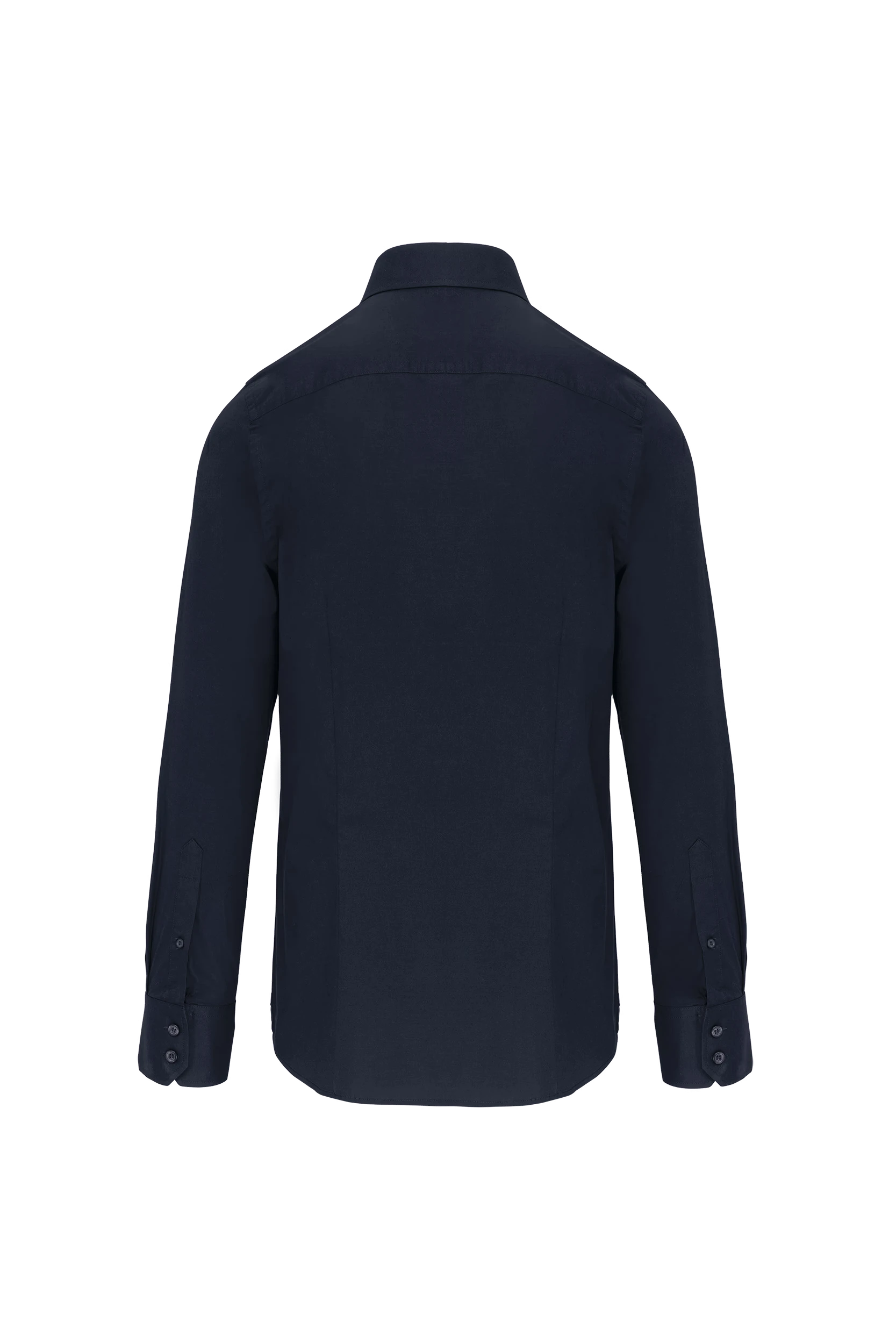 Chemise coton/élasthanne manches longues marine