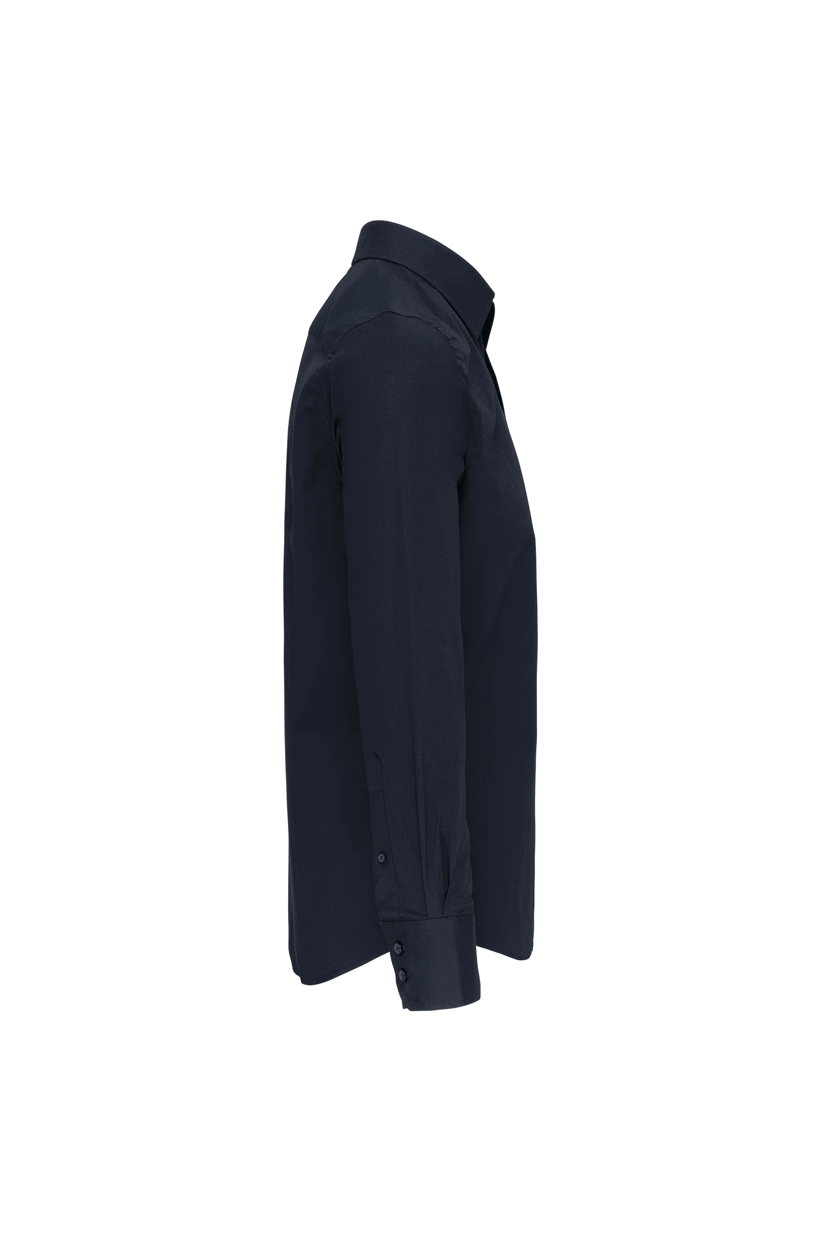 Chemise coton/élasthanne manches longues marine