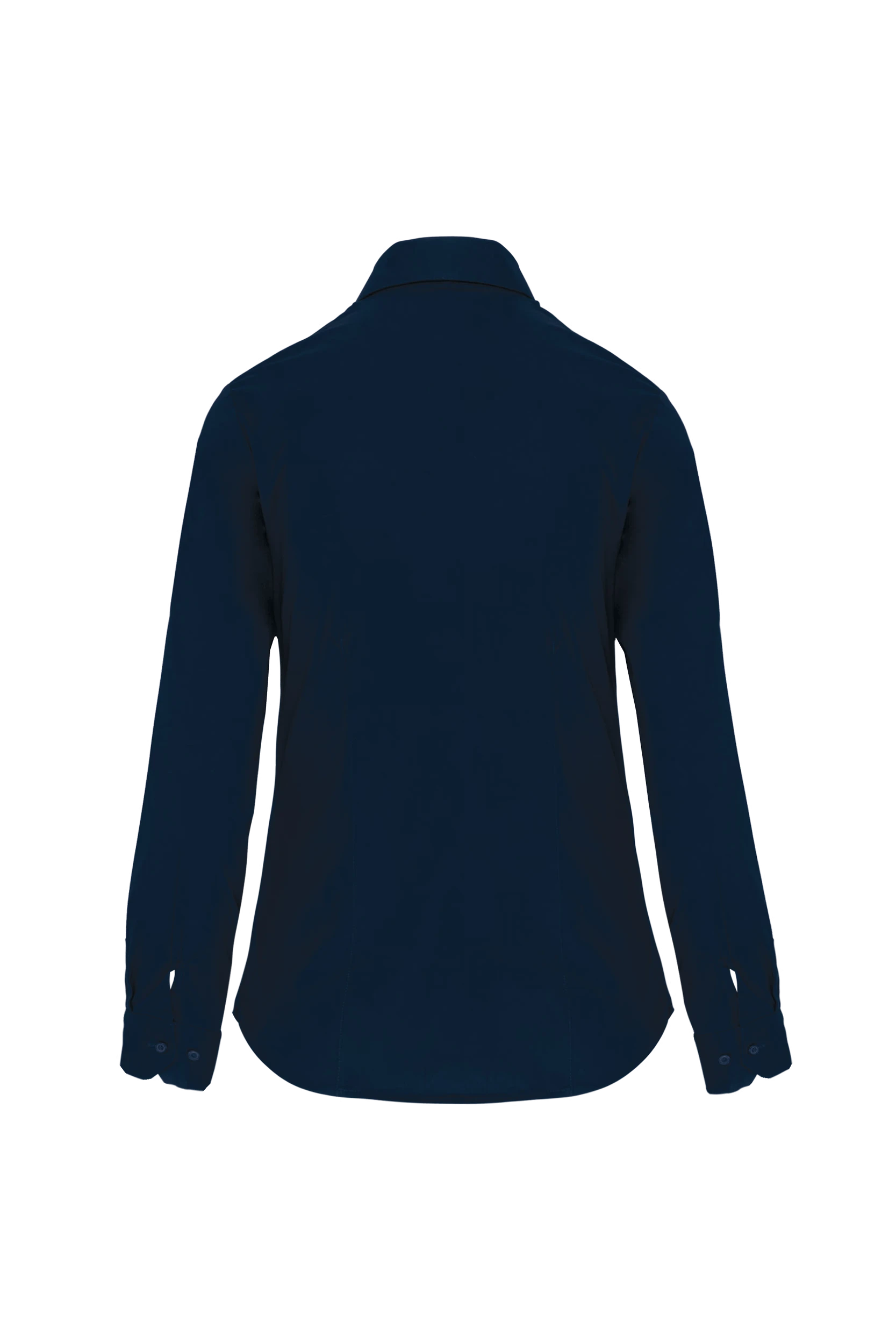 Chemise coton/élasthanne manches longues marine