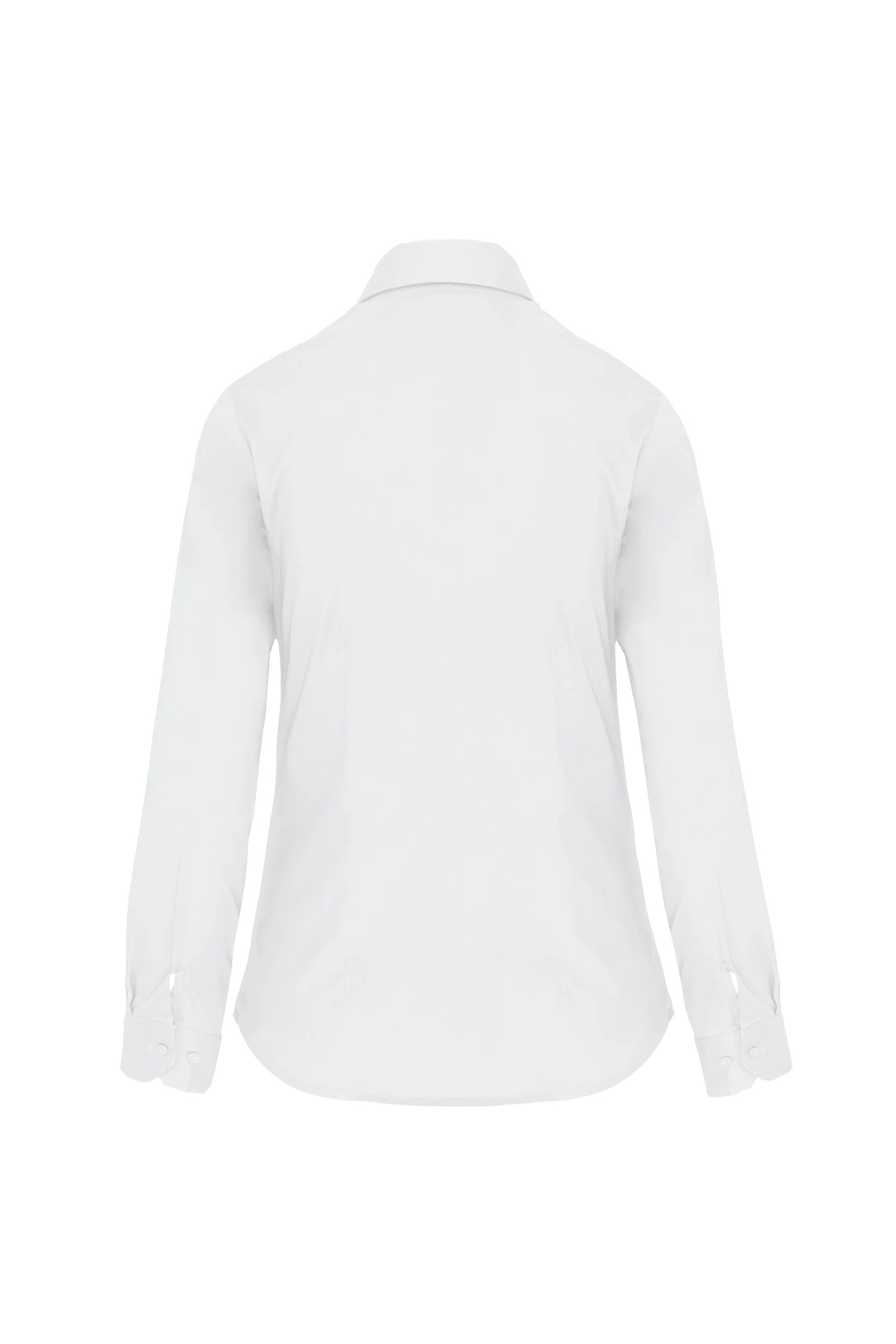 Chemise coton/élasthanne manches longues blanc