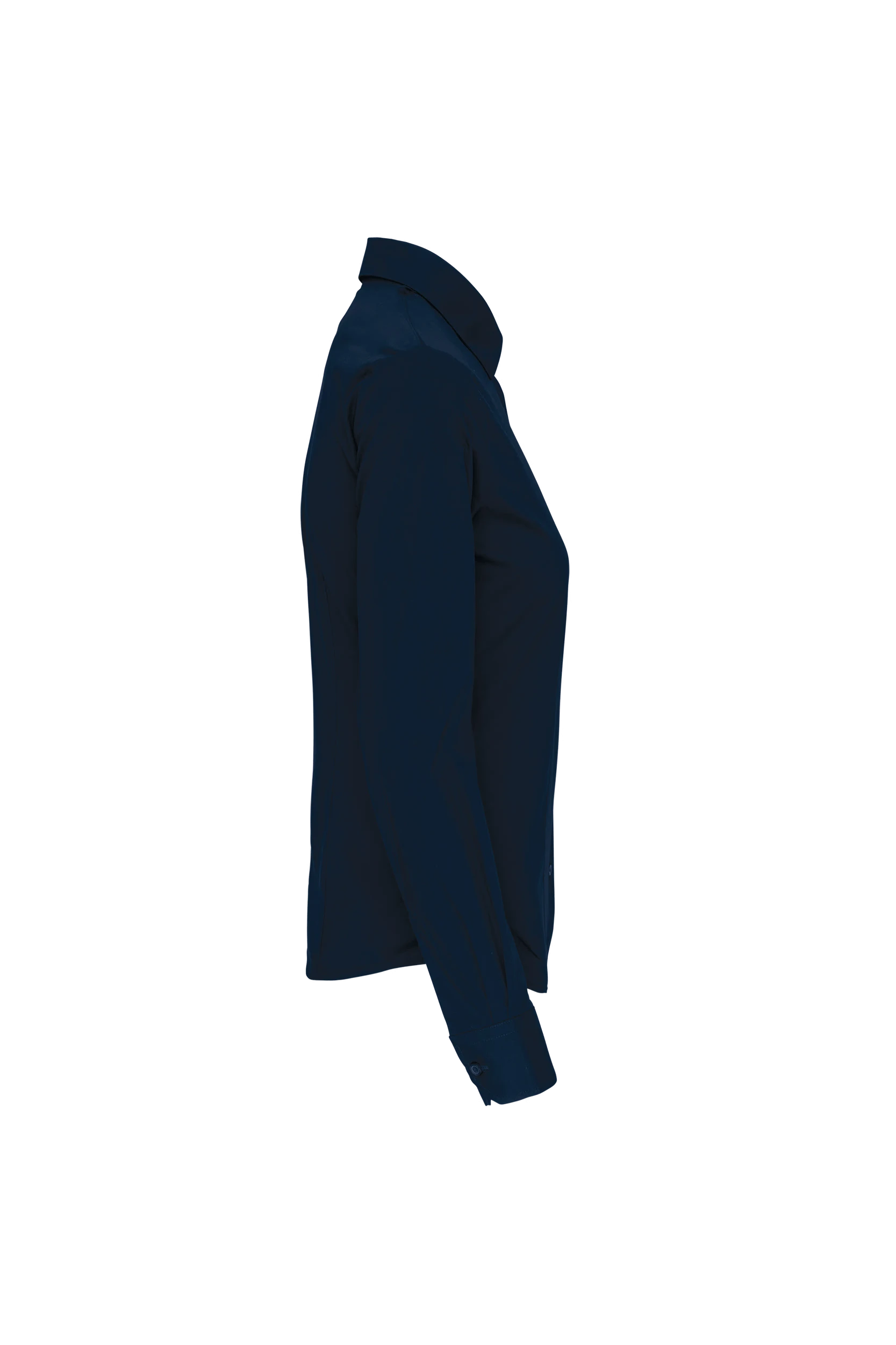 Chemise coton/élasthanne manches longues marine