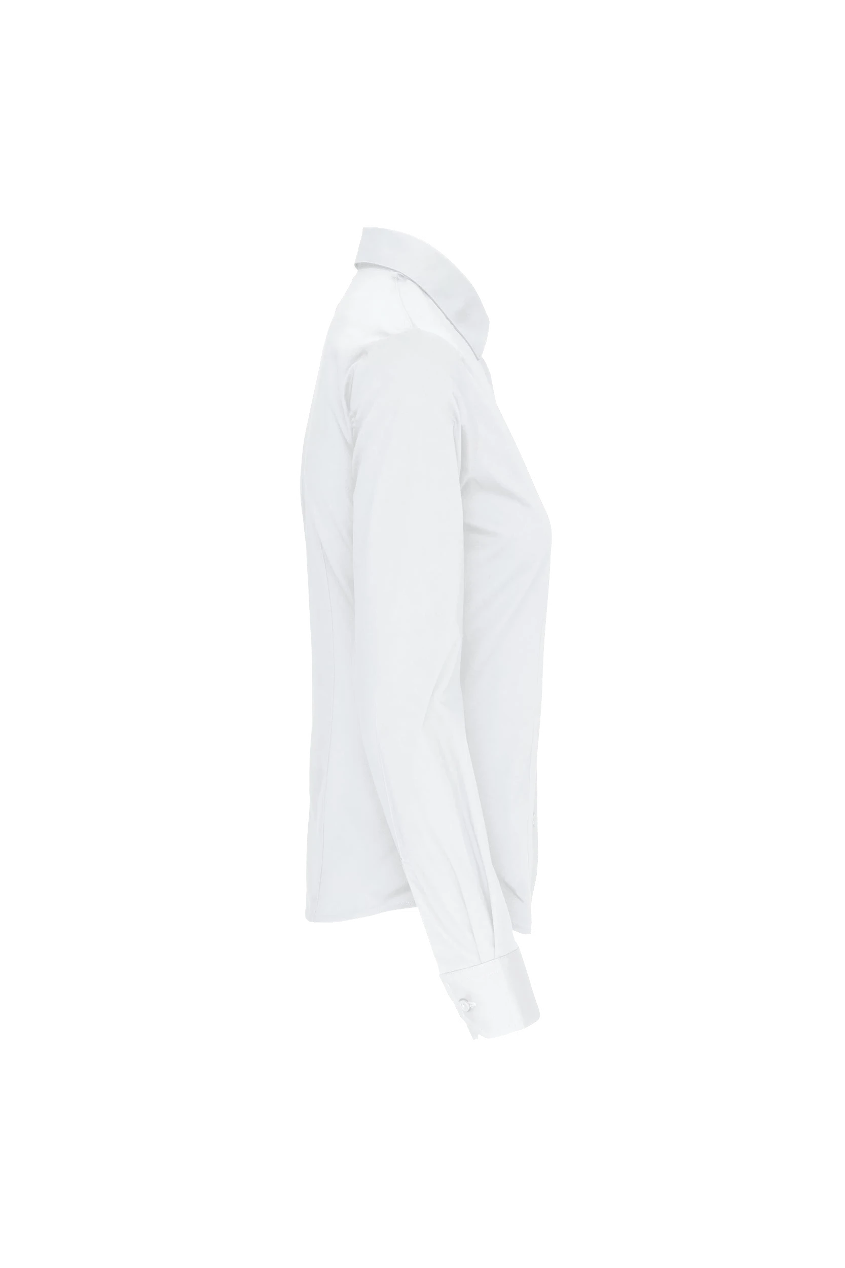 Chemise coton/élasthanne manches longues blanc