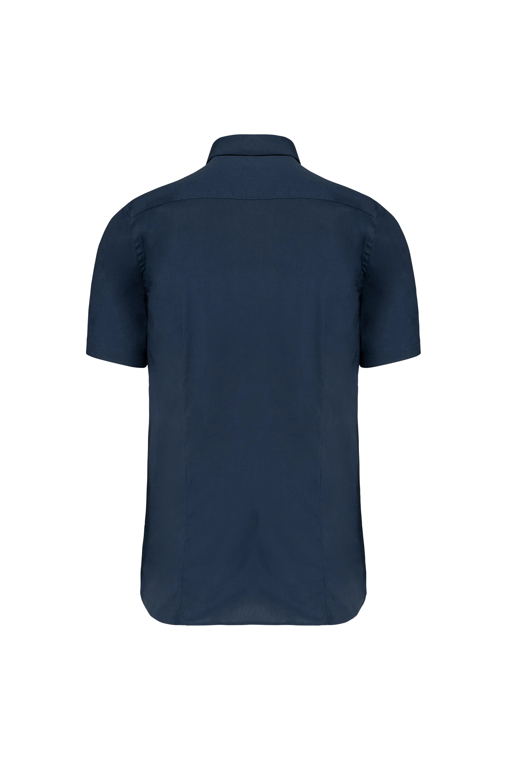 Chemise coton/élasthanne manches courtes marine