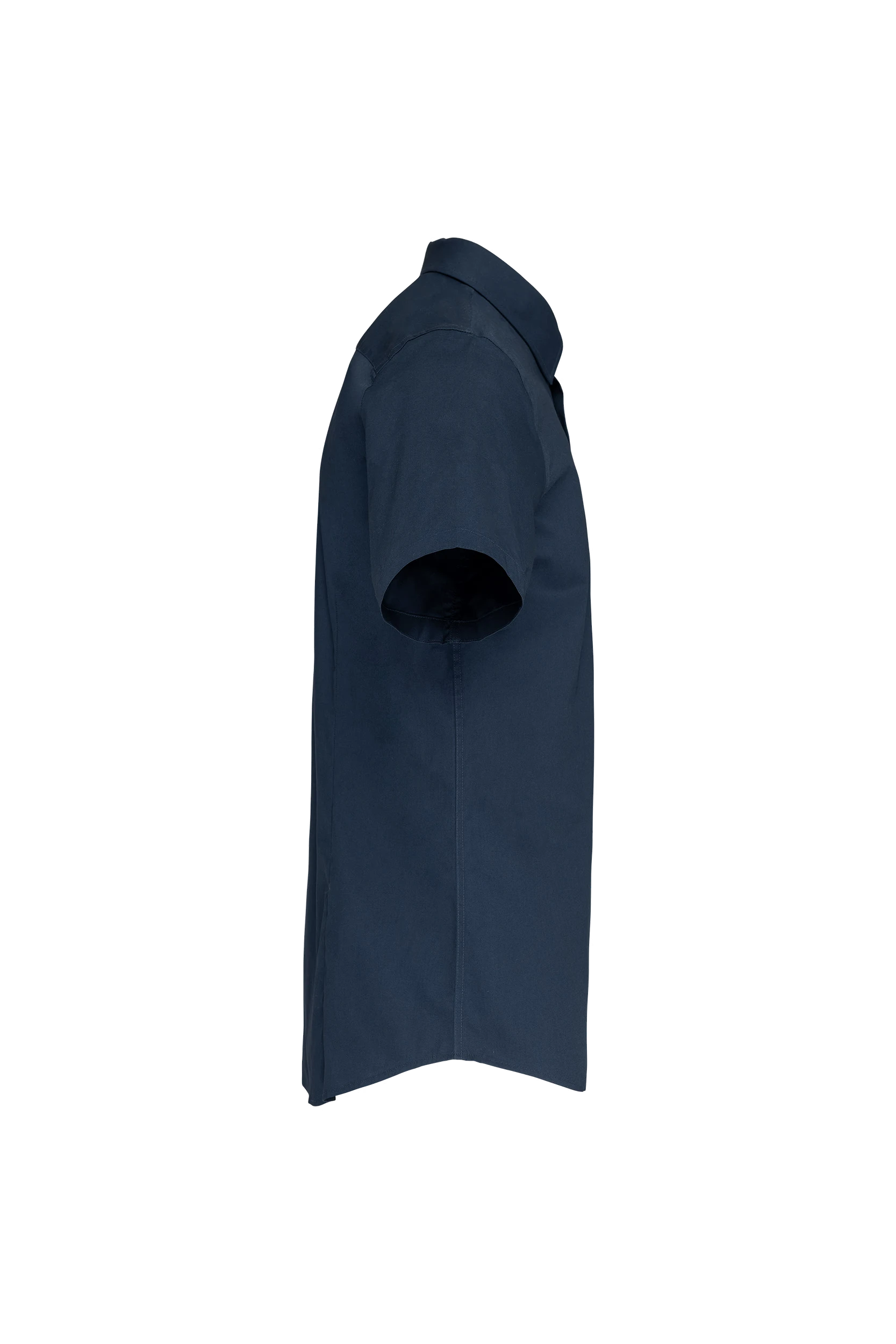 Chemise coton/élasthanne manches courtes marine