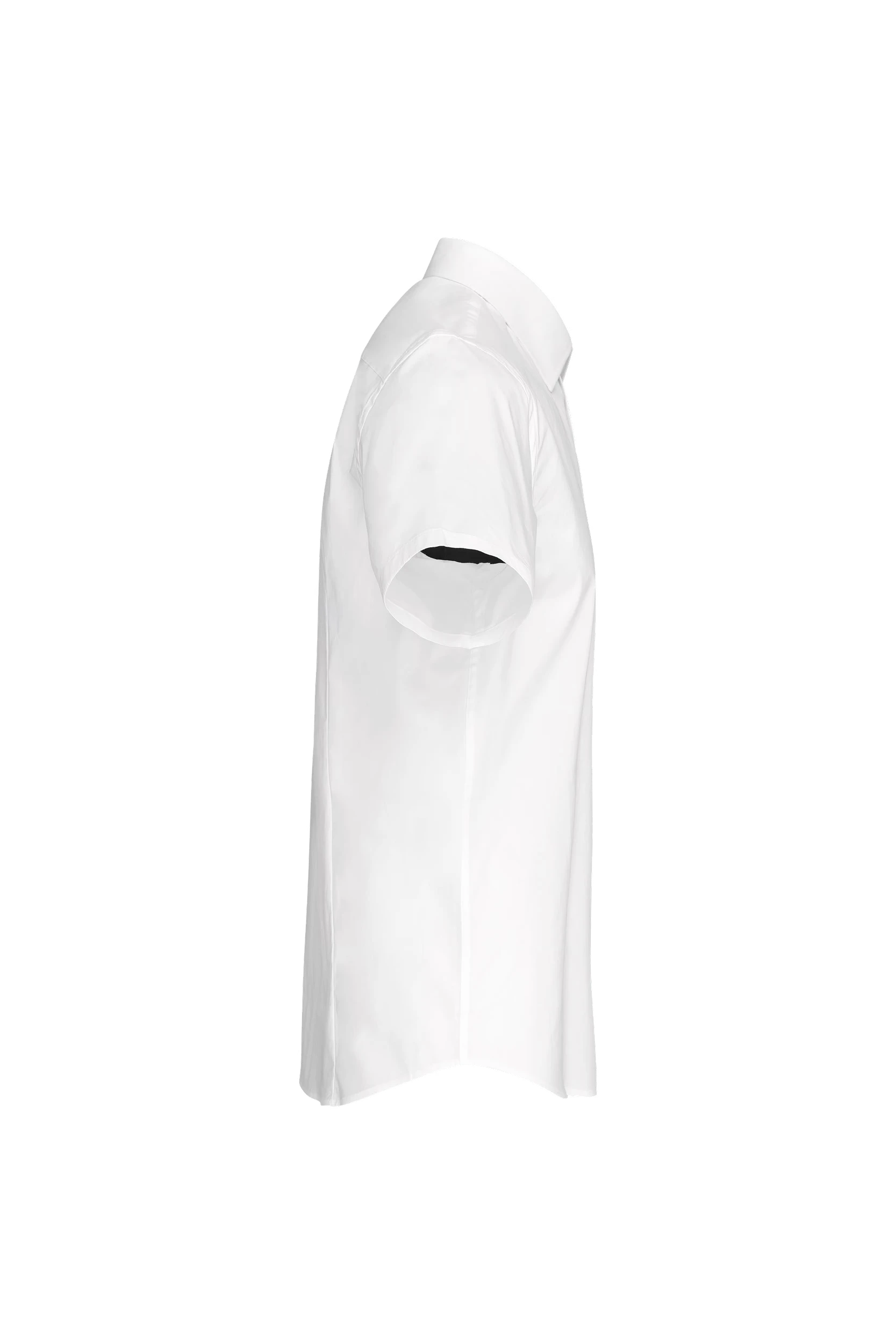 Chemise coton/élasthanne manches courtes blanc