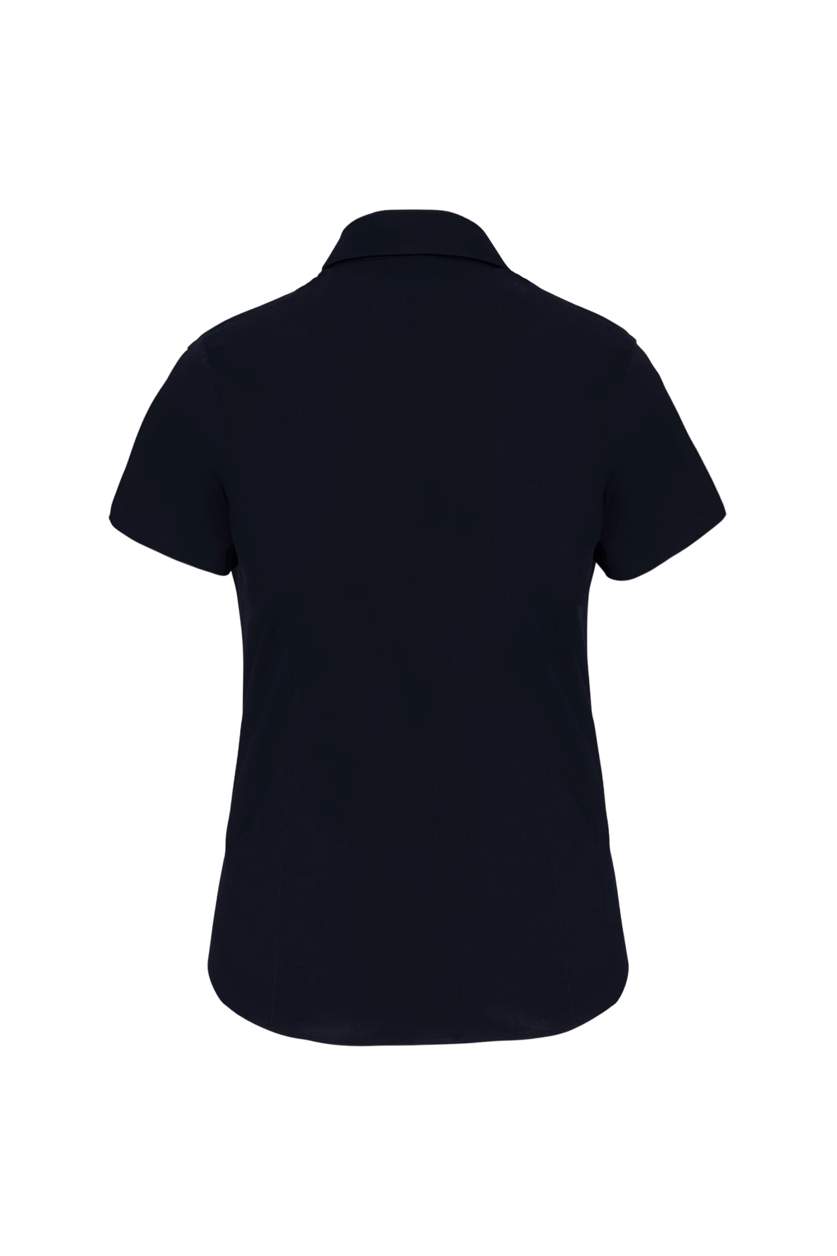Chemise coton/élasthanne manches courtes marine
