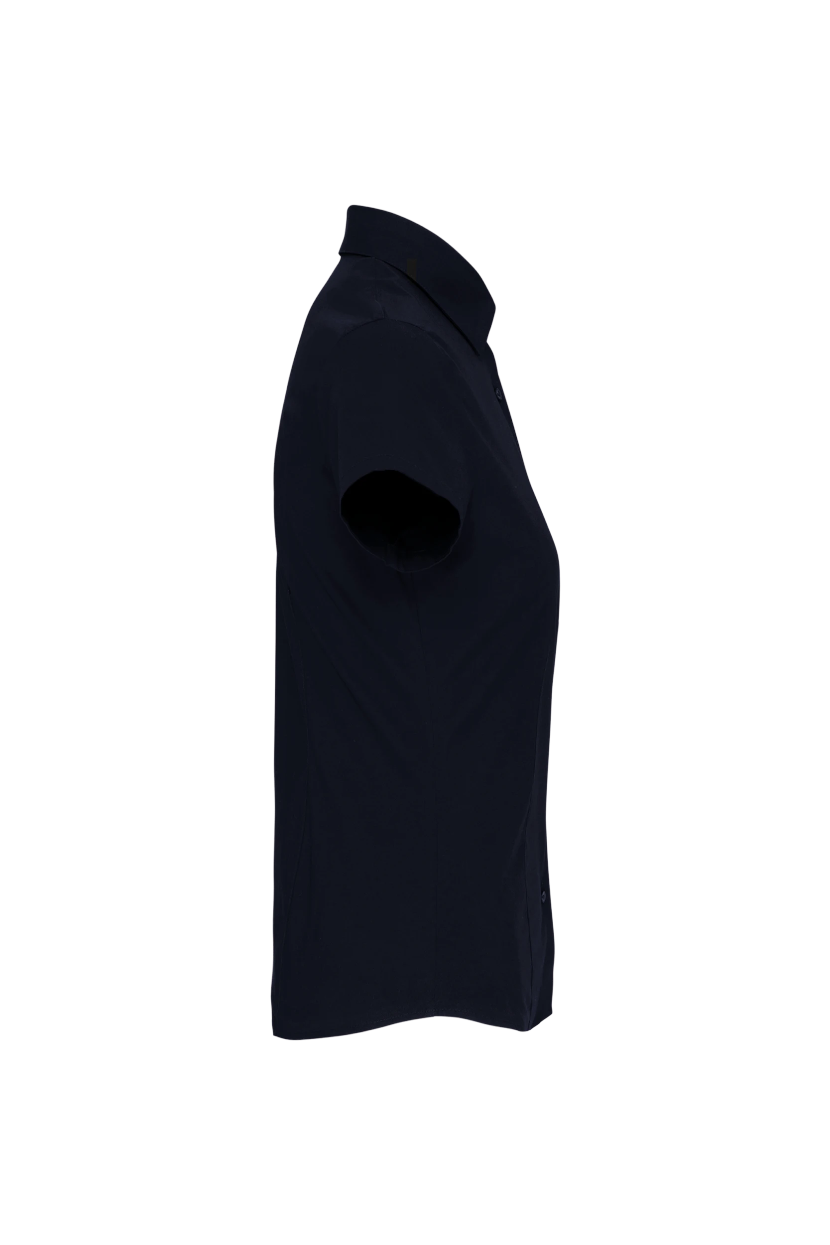 Chemise coton/élasthanne manches courtes marine