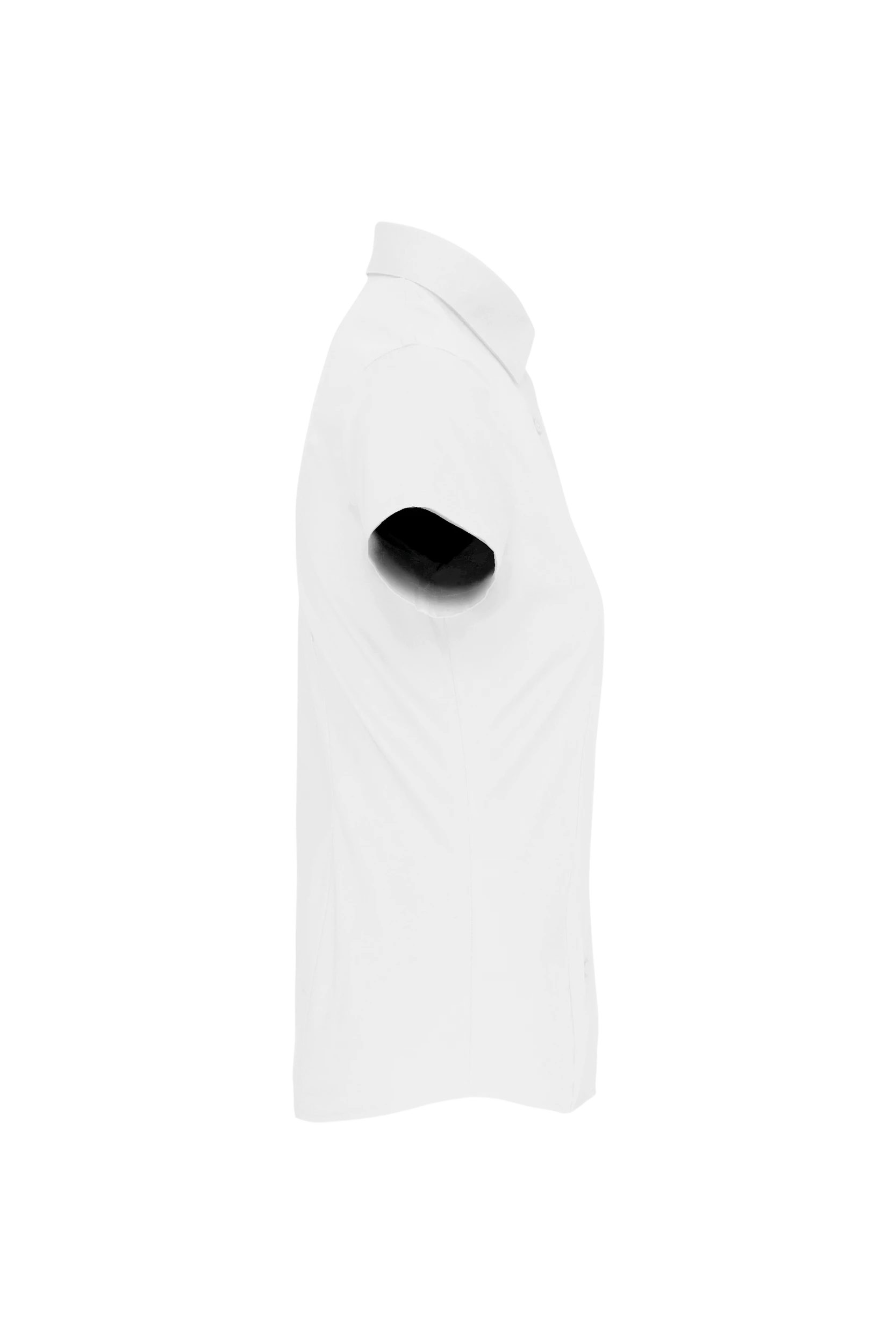 Chemise coton/élasthanne manches courtes blanc