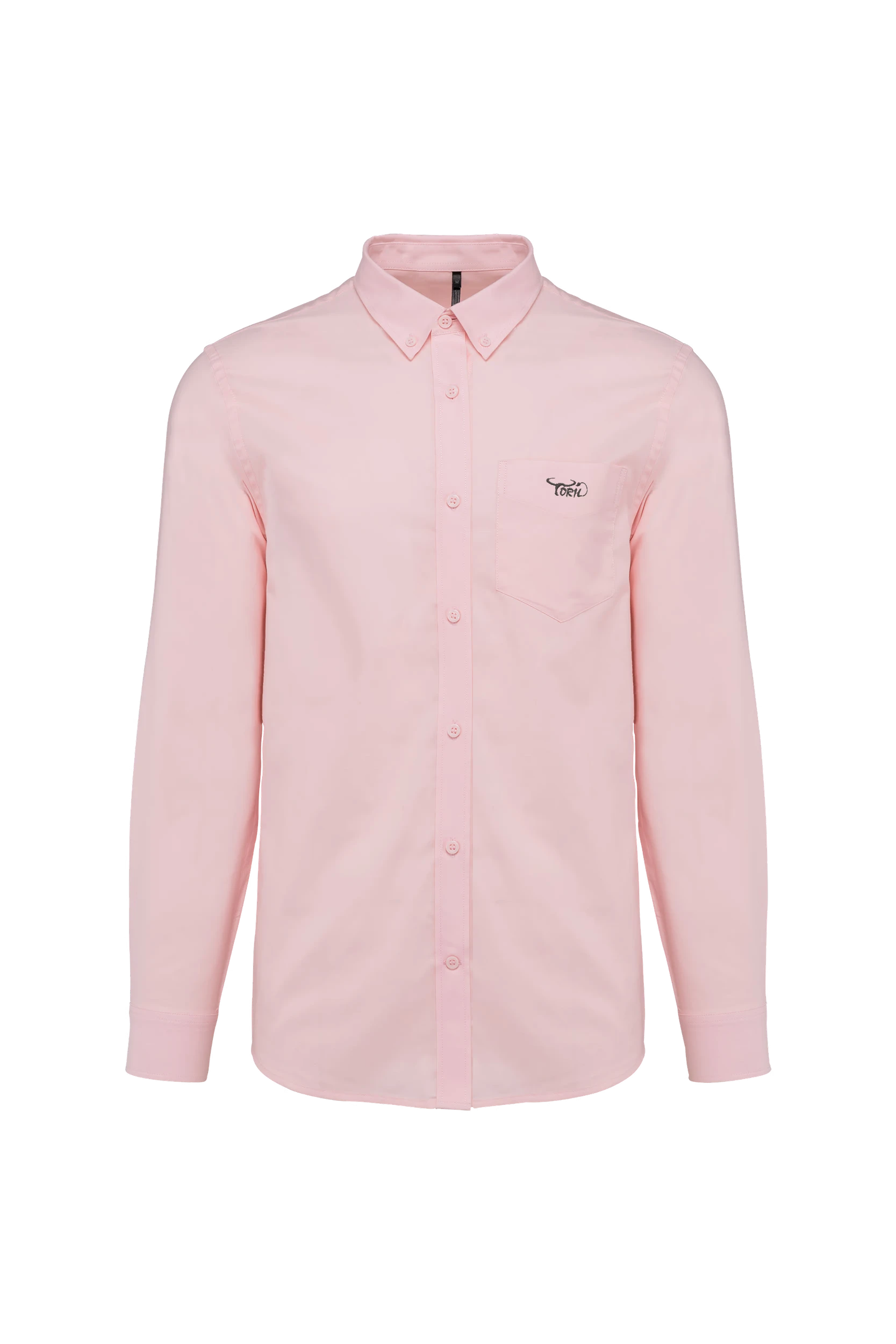Chemise Oxford manches longues rose pâle
