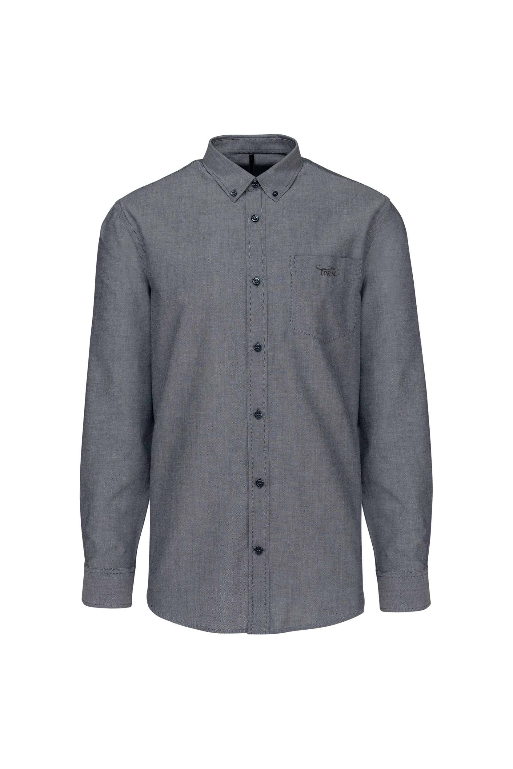 Chemise Oxford manches longues marine foncé