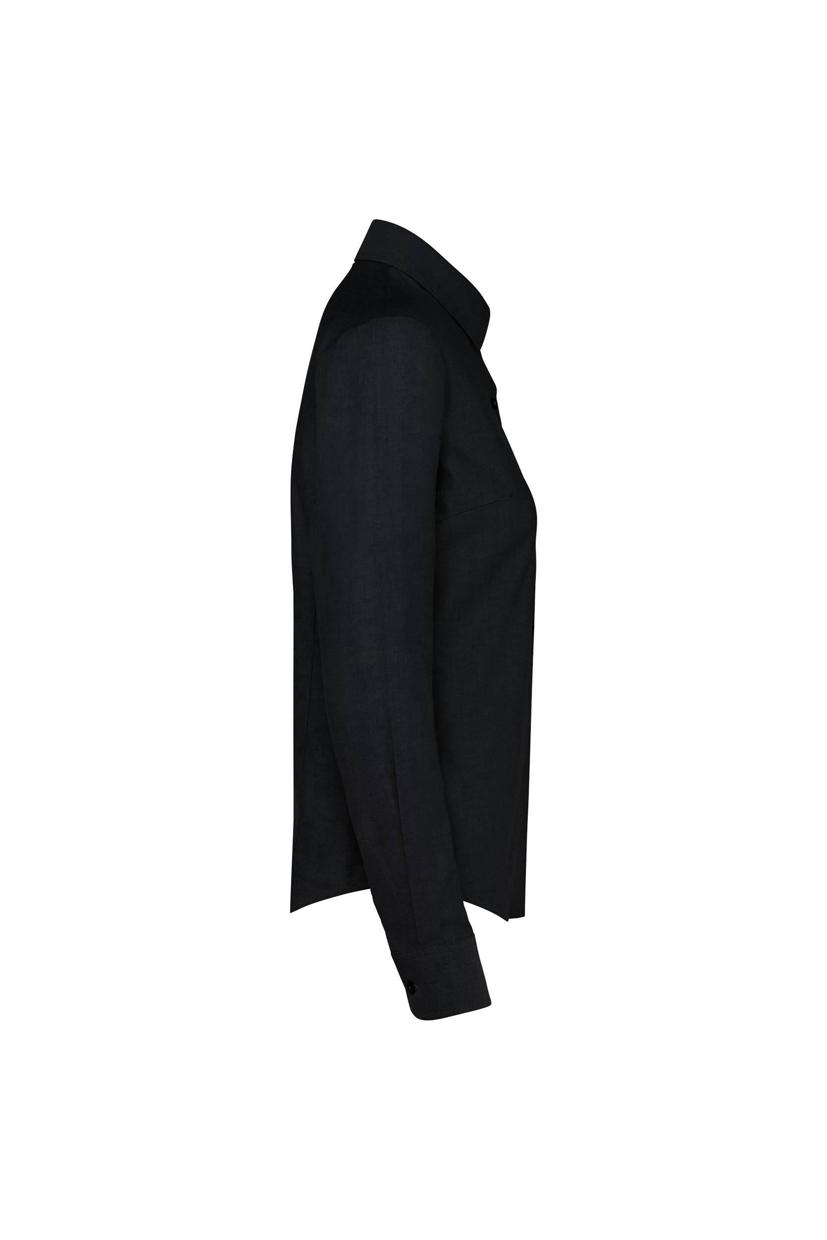 Chemise oxford manches longues noir