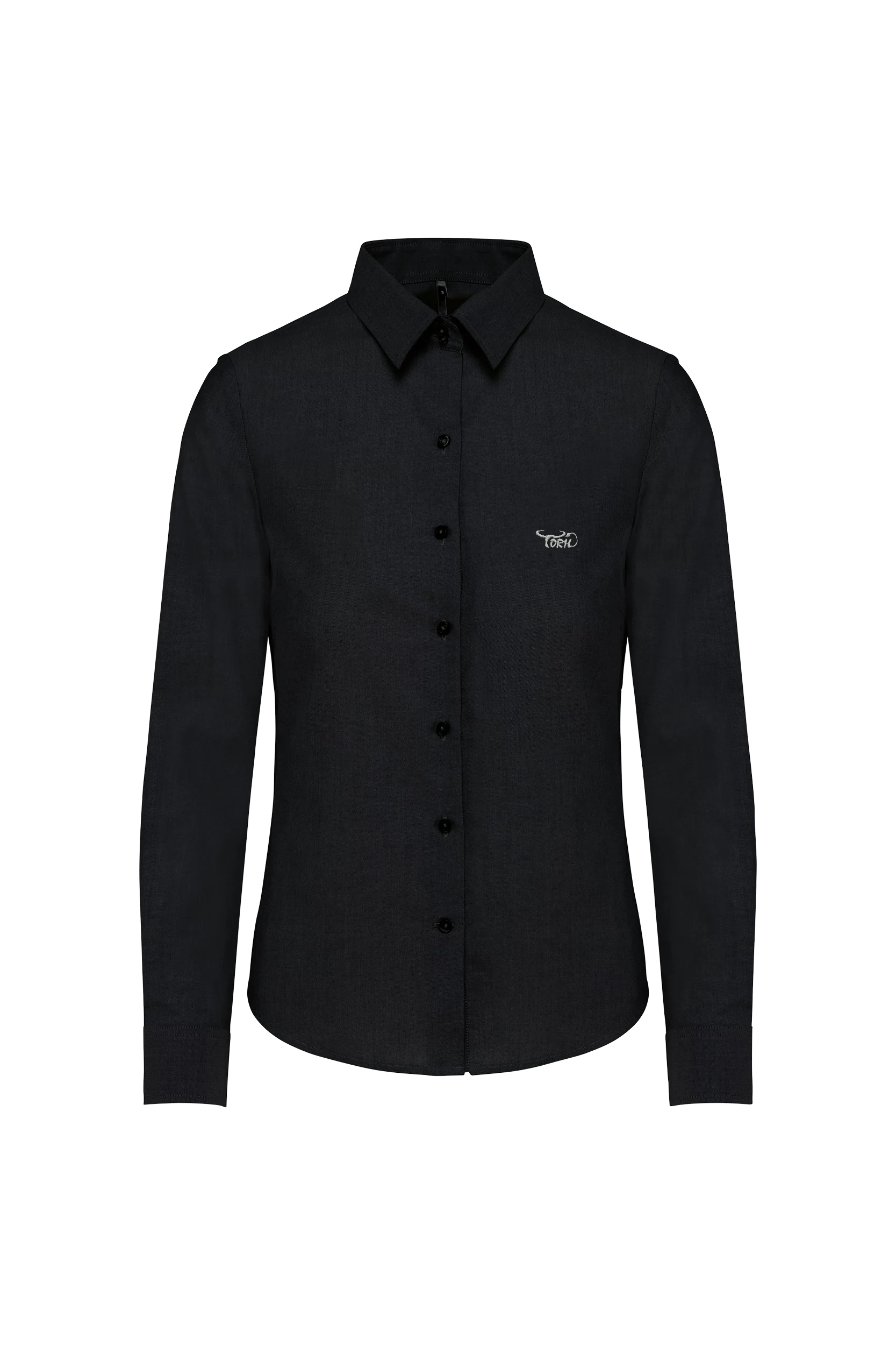 Chemise oxford manches longues noir
