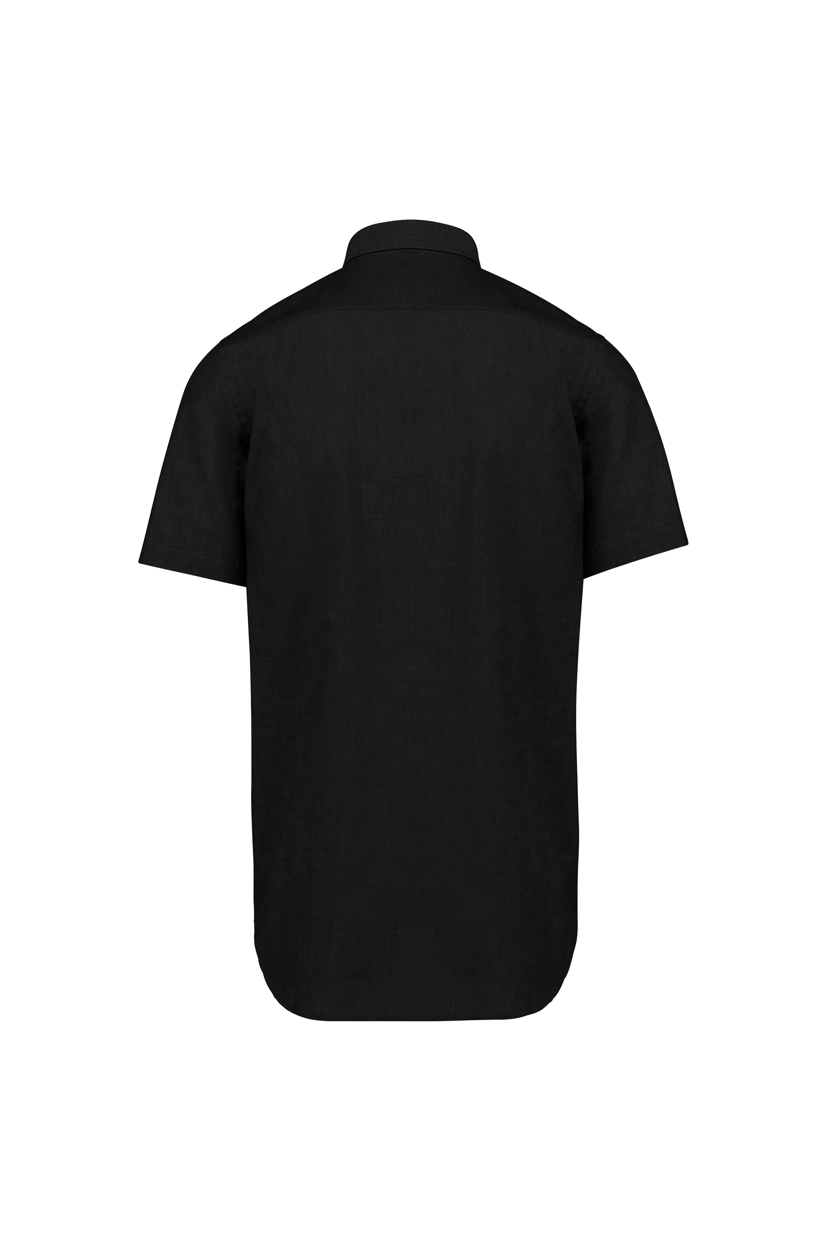 Chemise Oxford manches courtes noir
