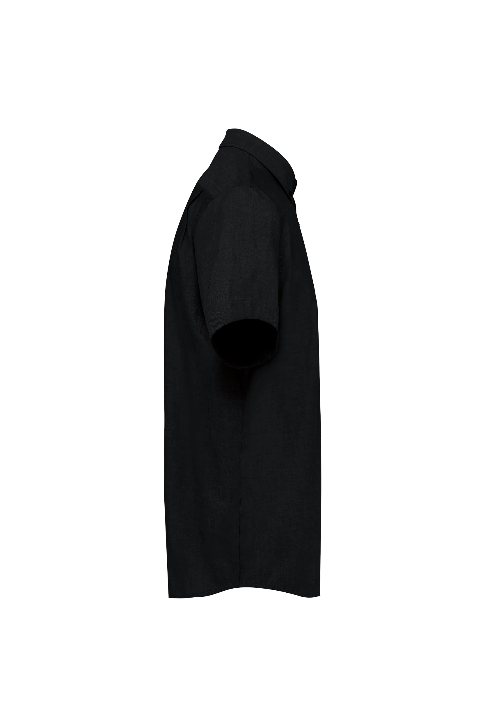 Chemise Oxford manches courtes noir