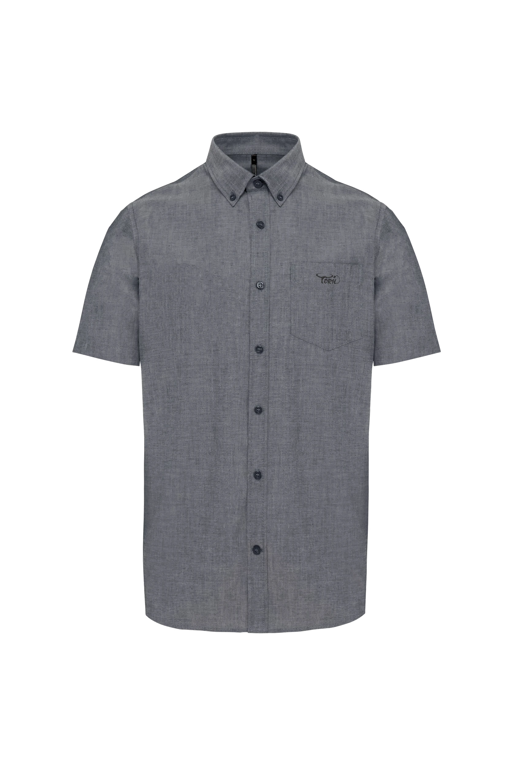 Chemise Oxford manches courtes marine foncé