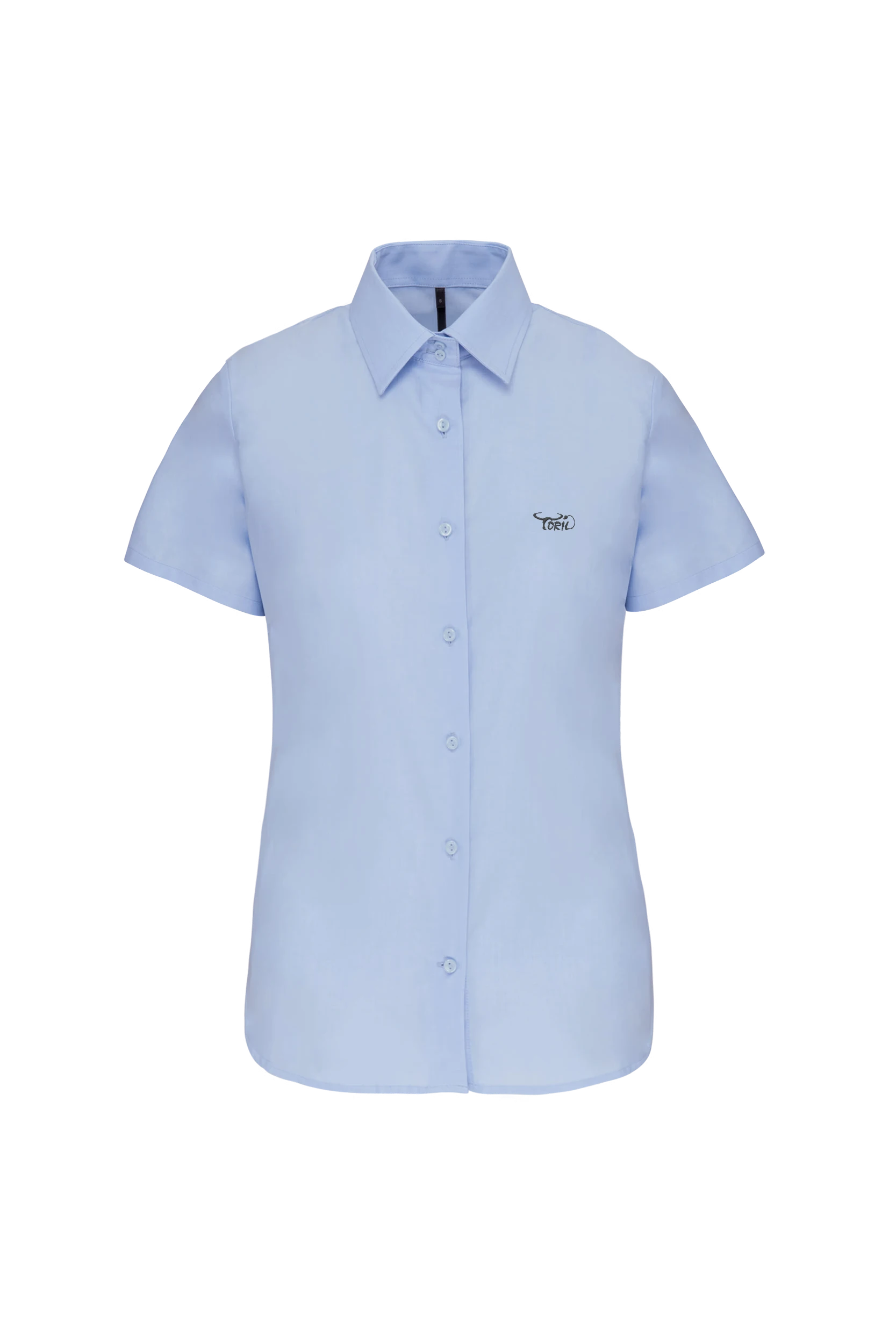 Chemise oxford manches courtes bleu oxford