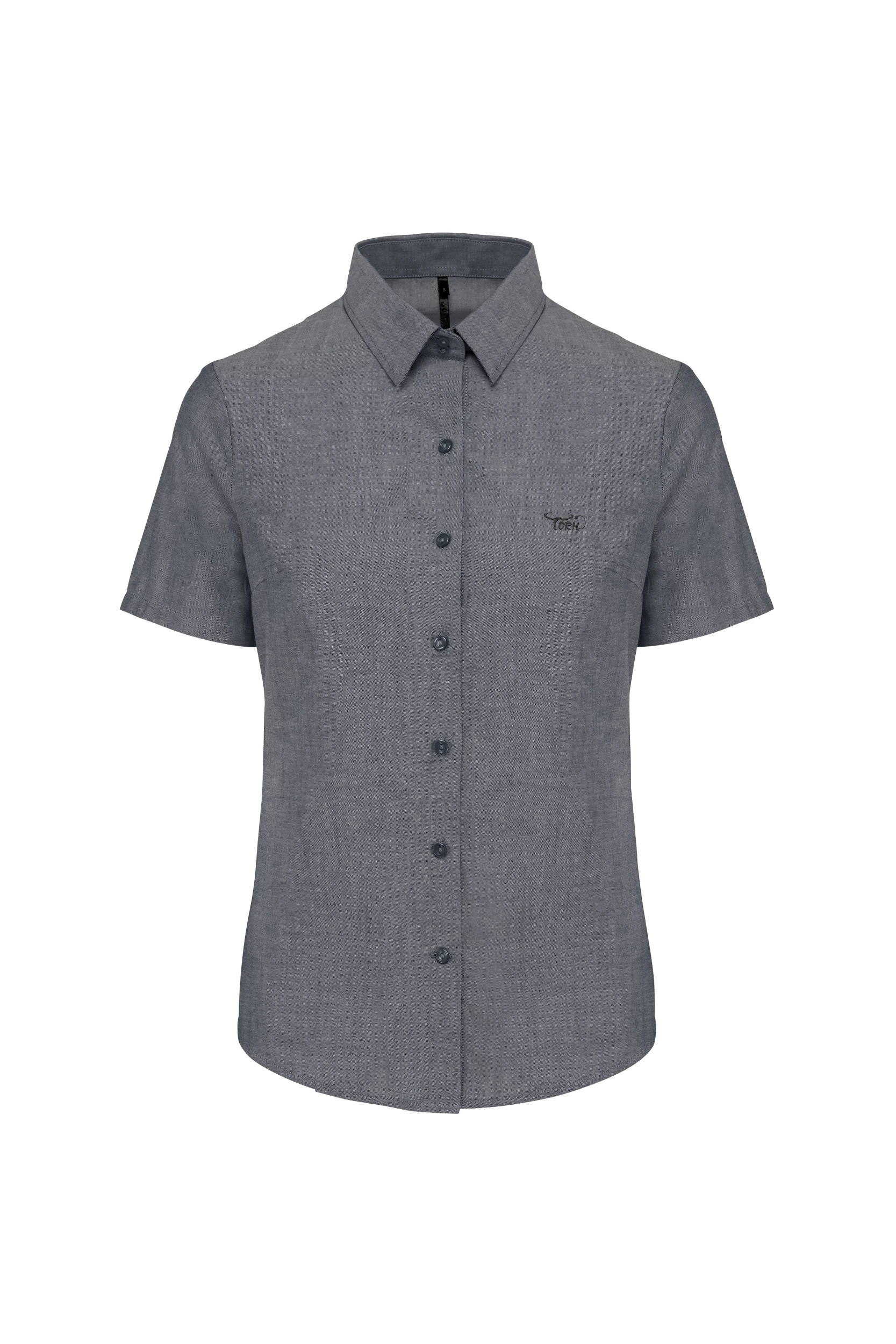 Chemise oxford manches courtes marine foncé