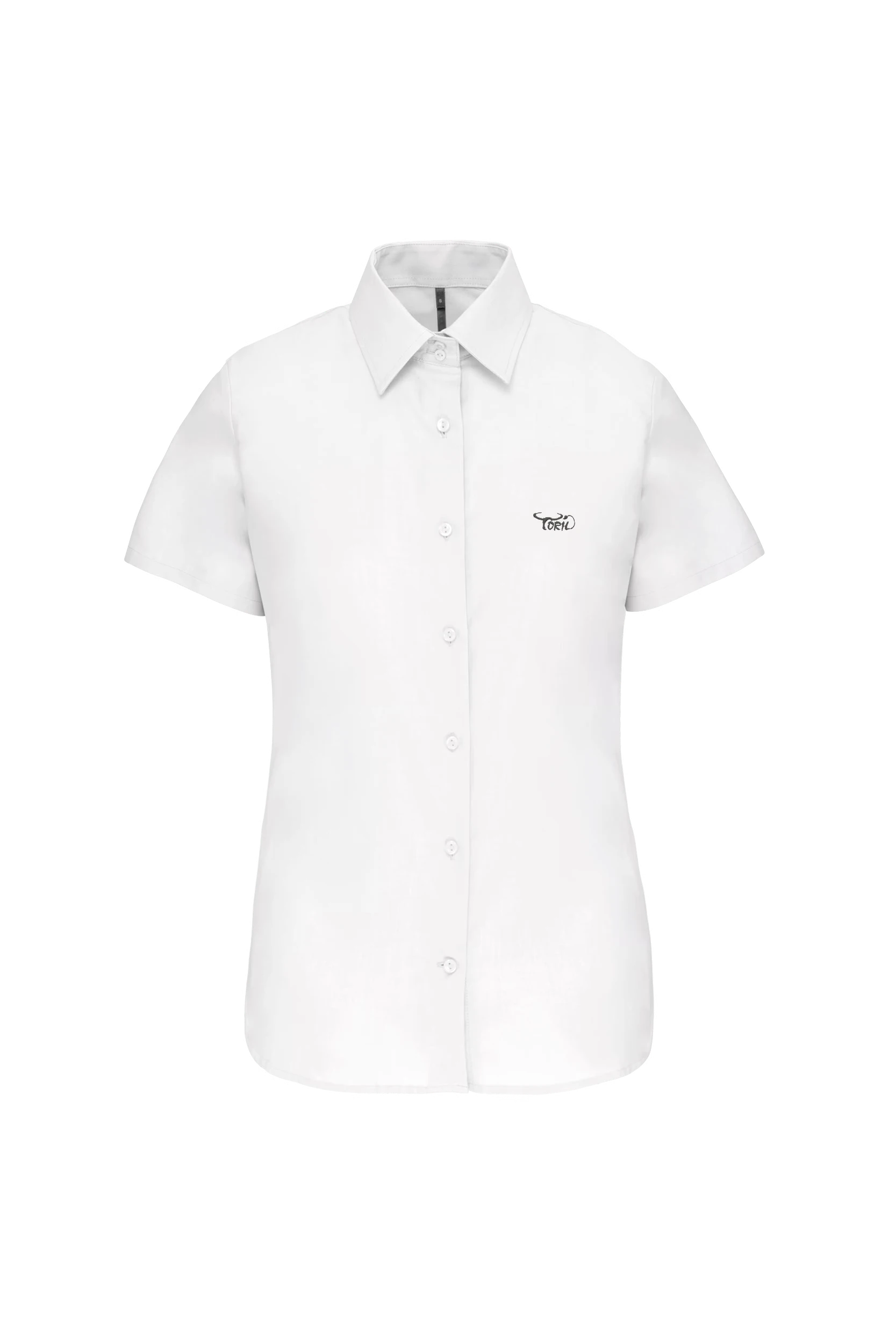 Chemise oxford manches courtes blanc