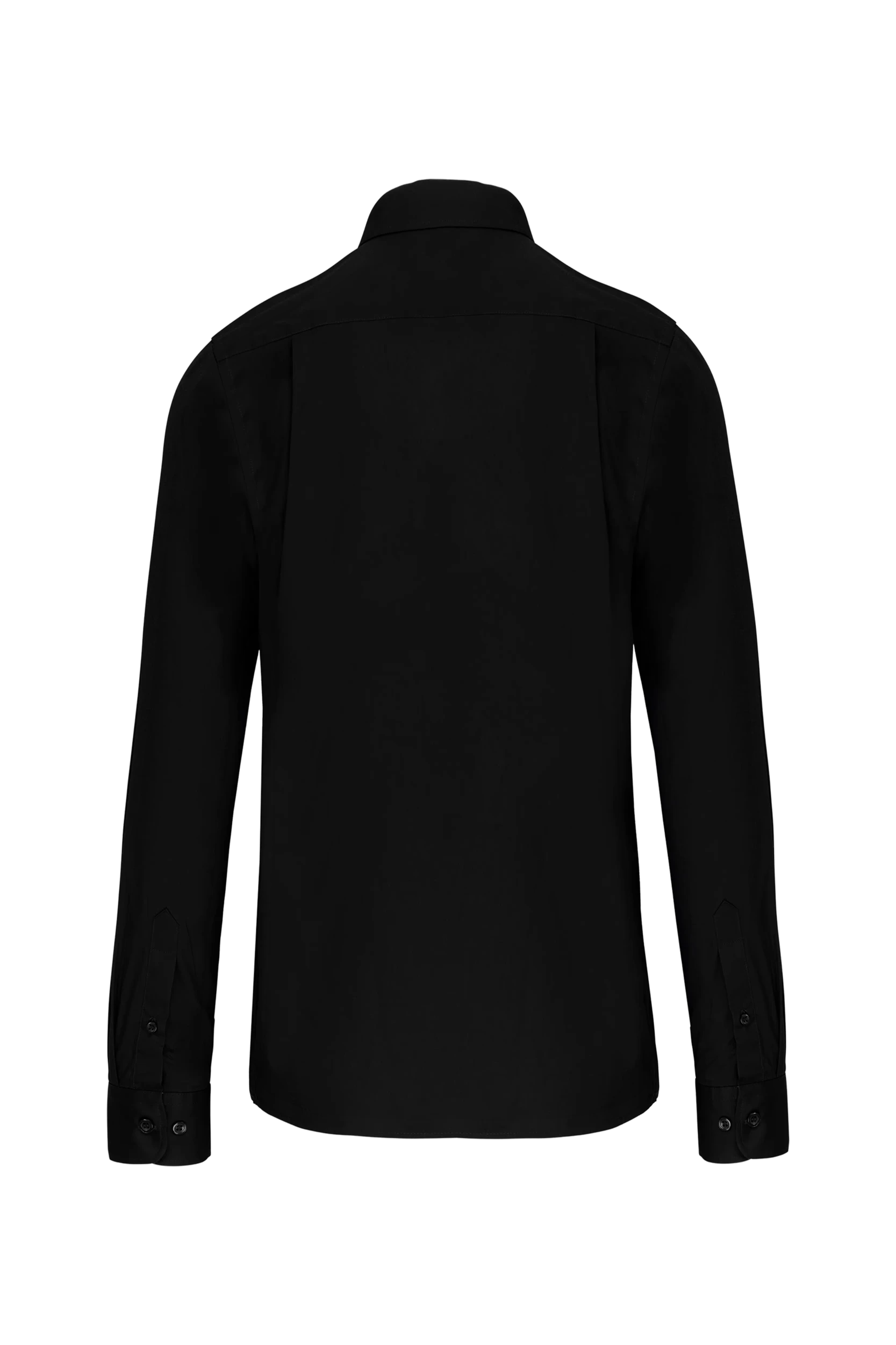 Chemise popeline manches longues noir
