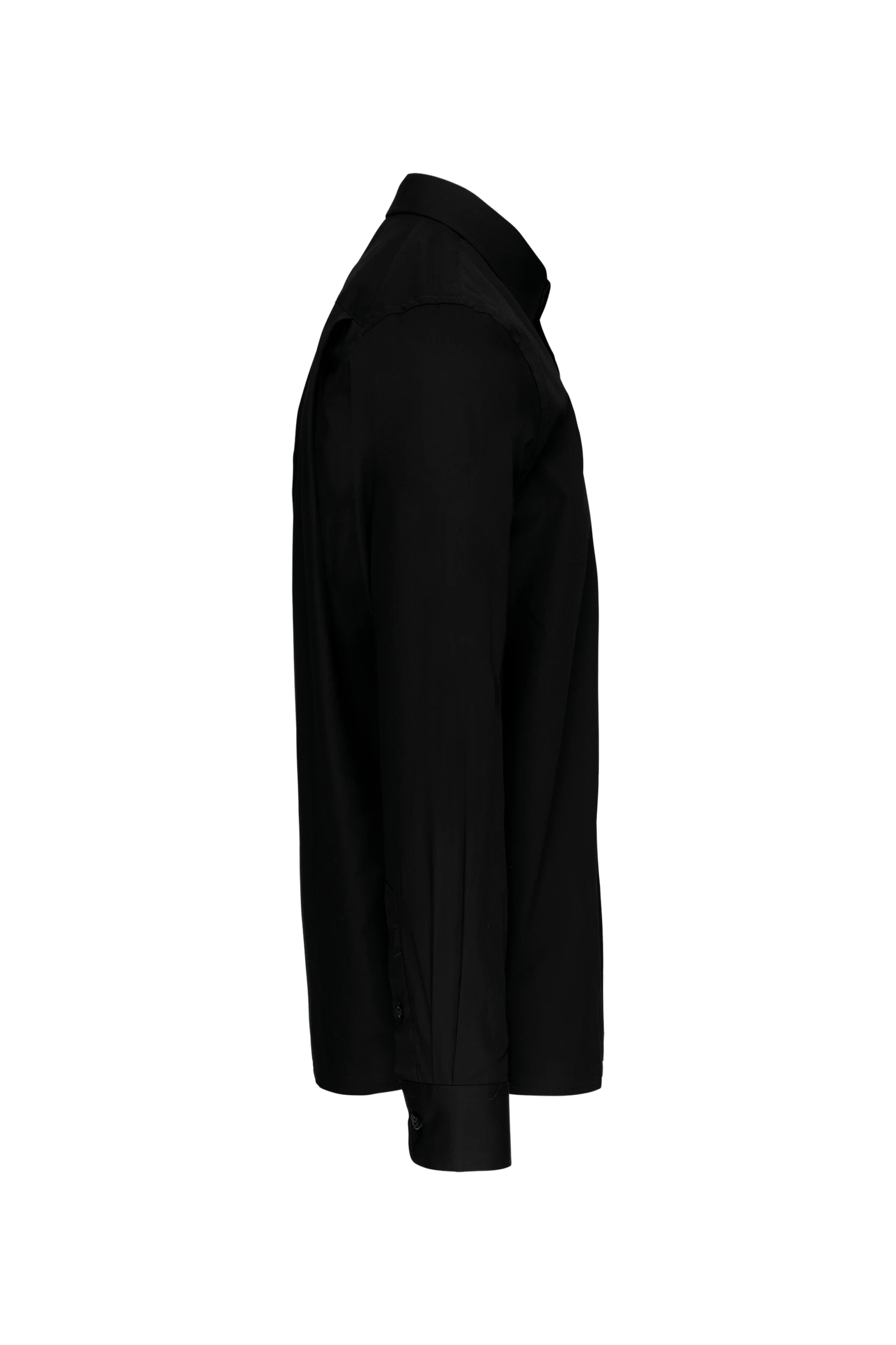 Chemise popeline manches longues noir