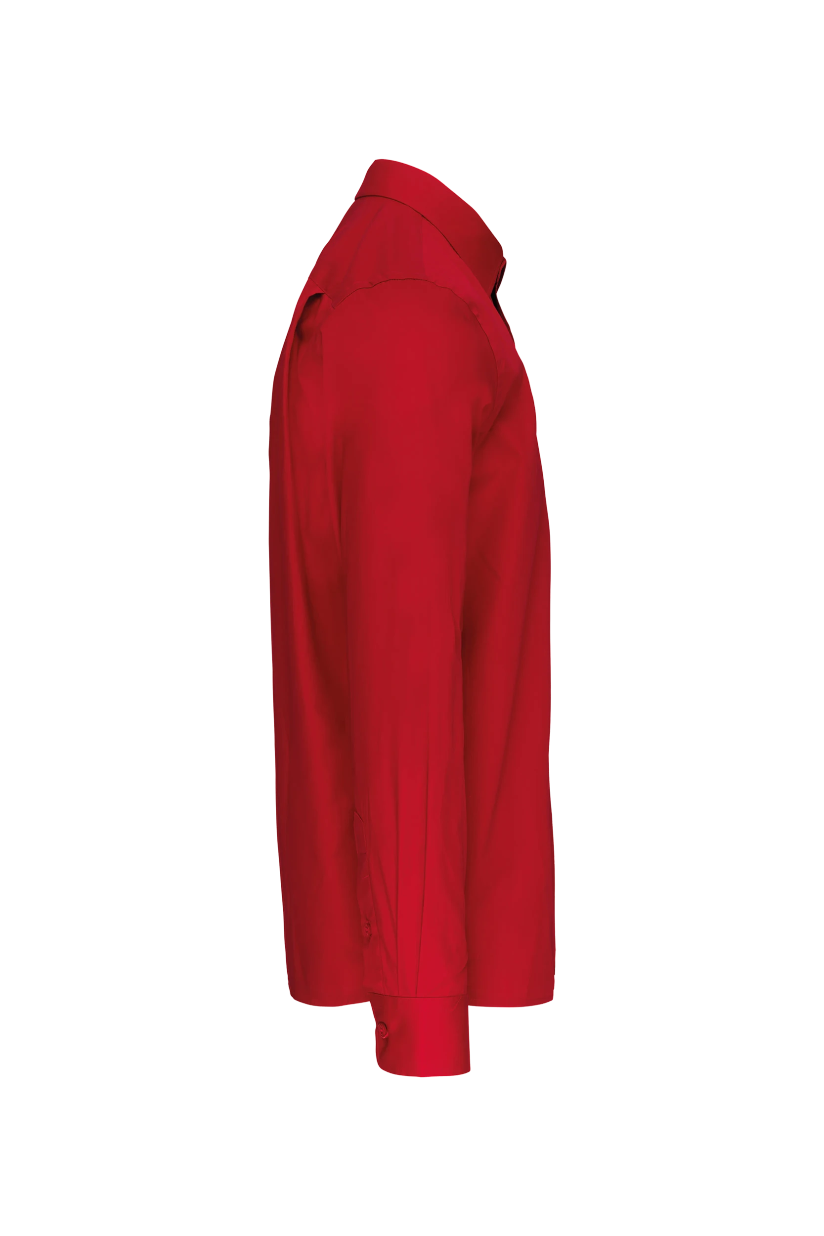 Chemise popeline manches longues rouge