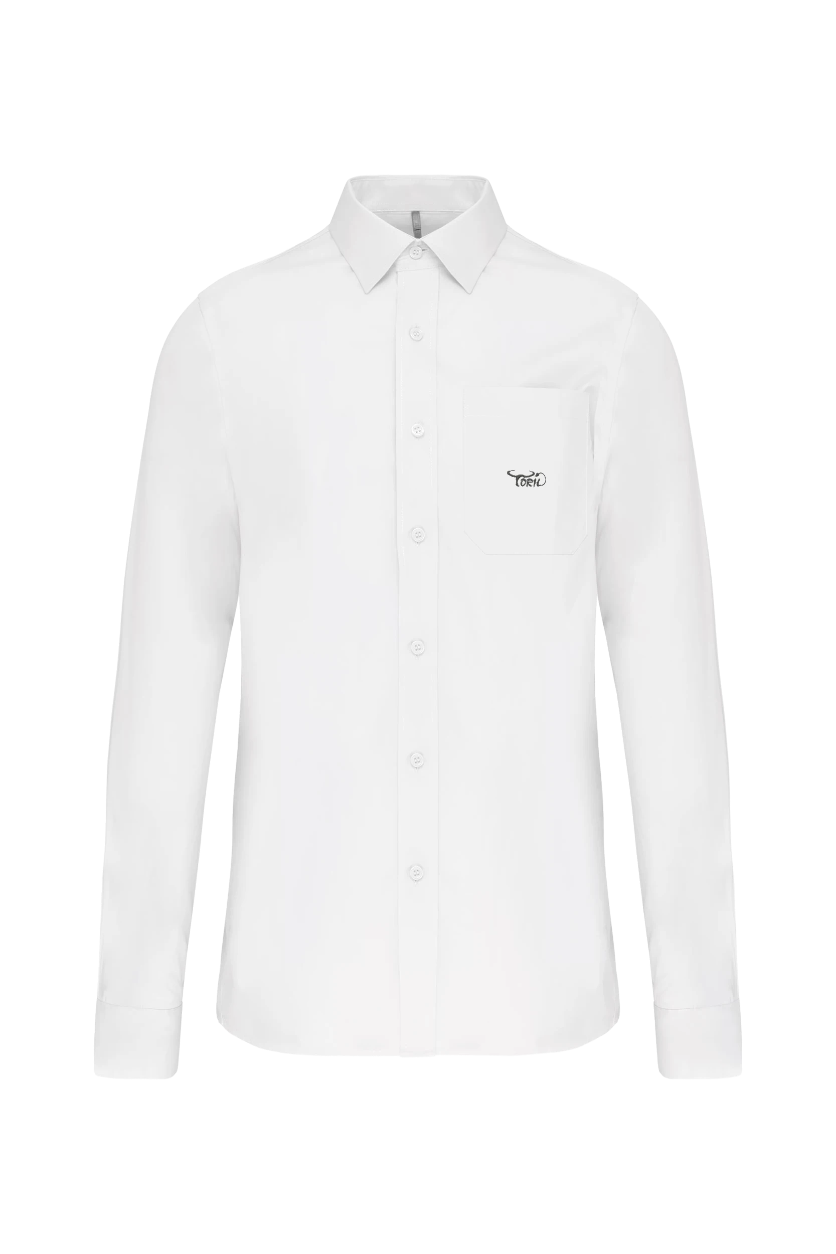 Chemise popeline manches longues blanc
