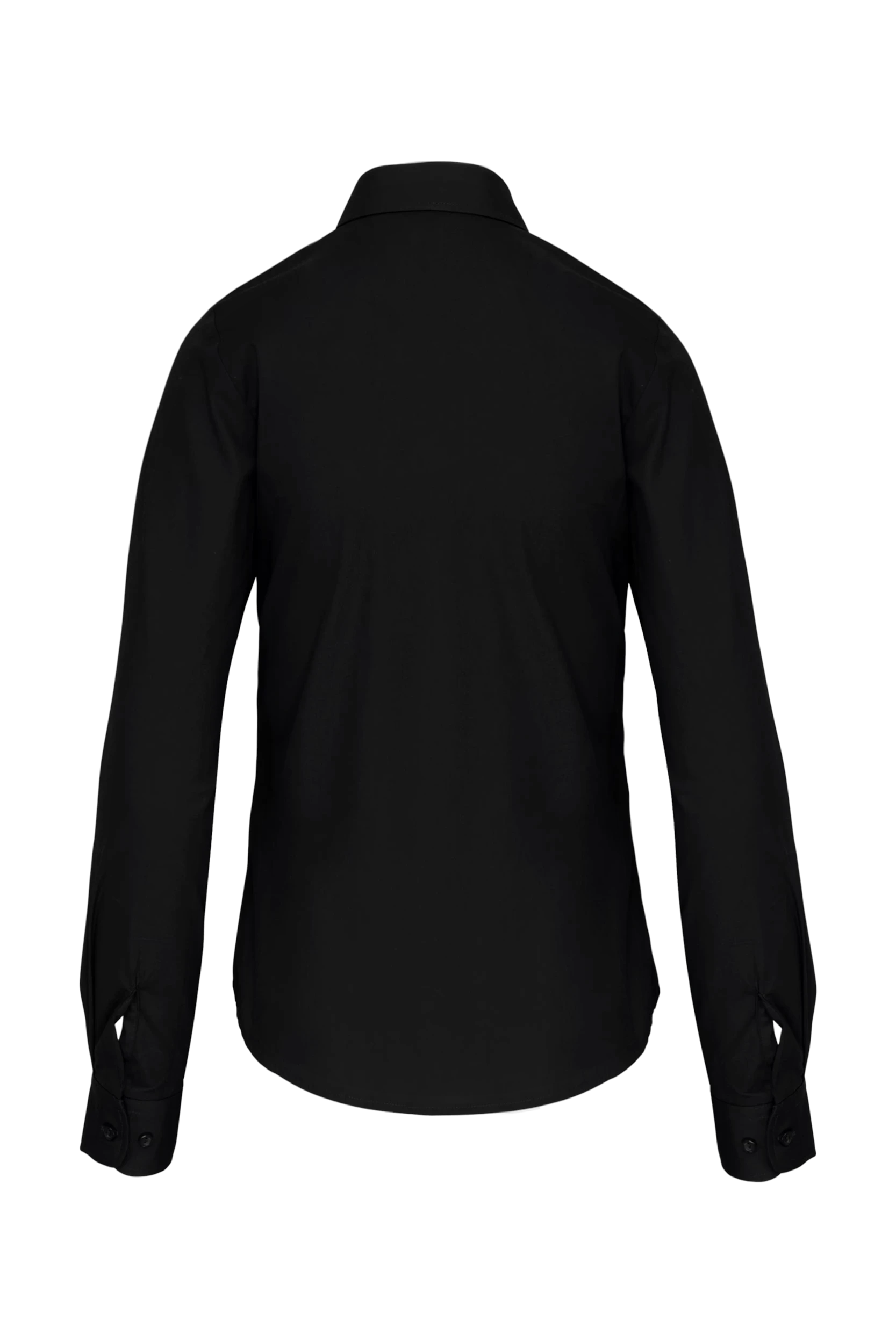 Chemise popeline manches longues noir