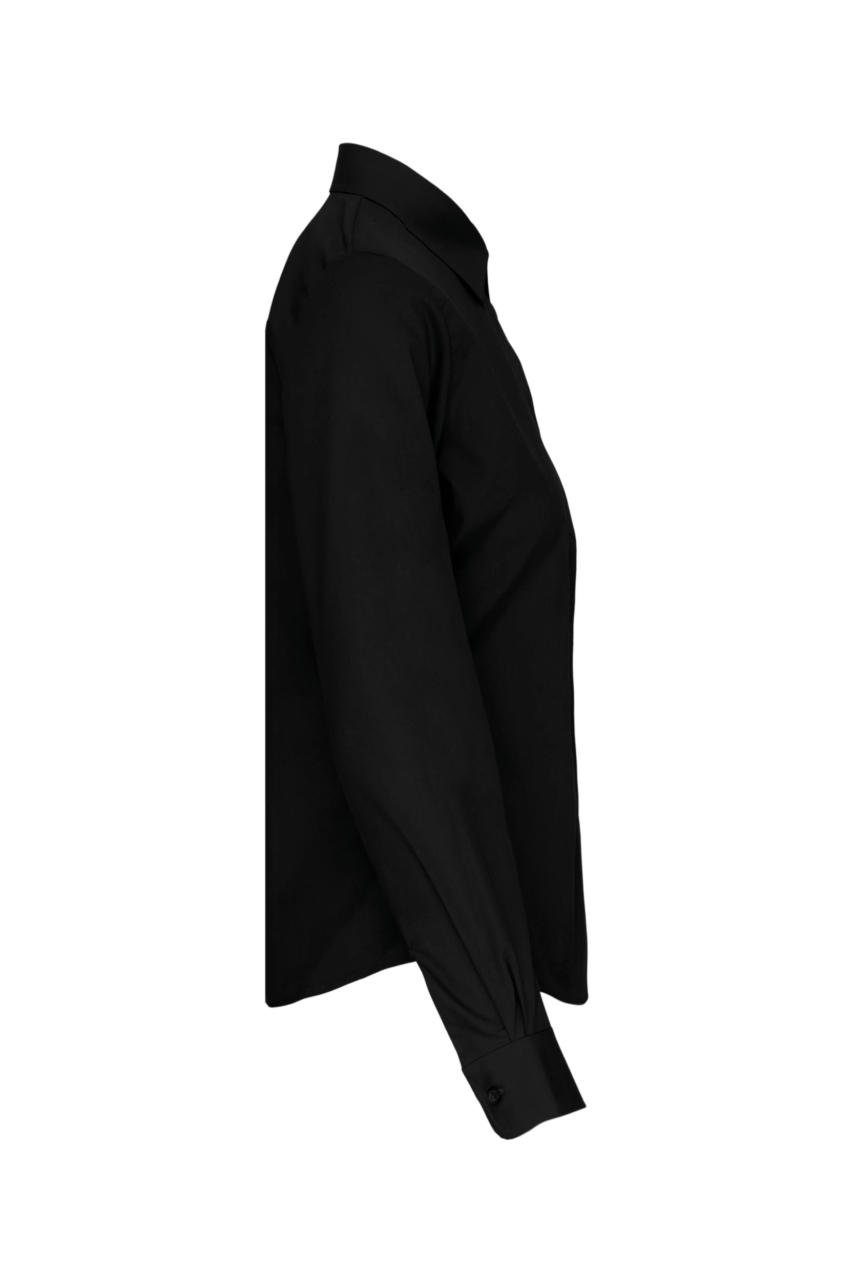 Chemise popeline manches longues noir