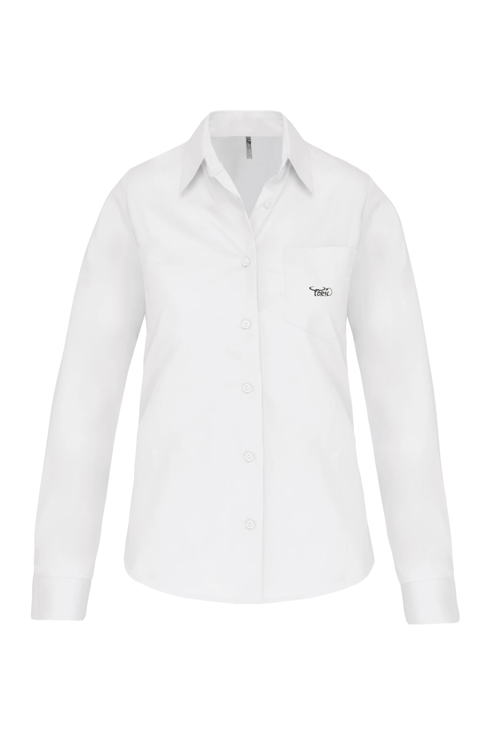 Chemise popeline manches longues blanc