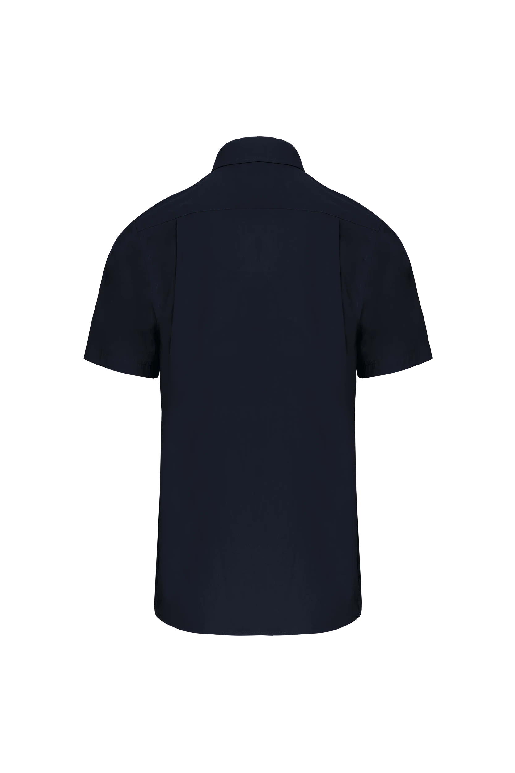 Chemise popeline manches courtes marine