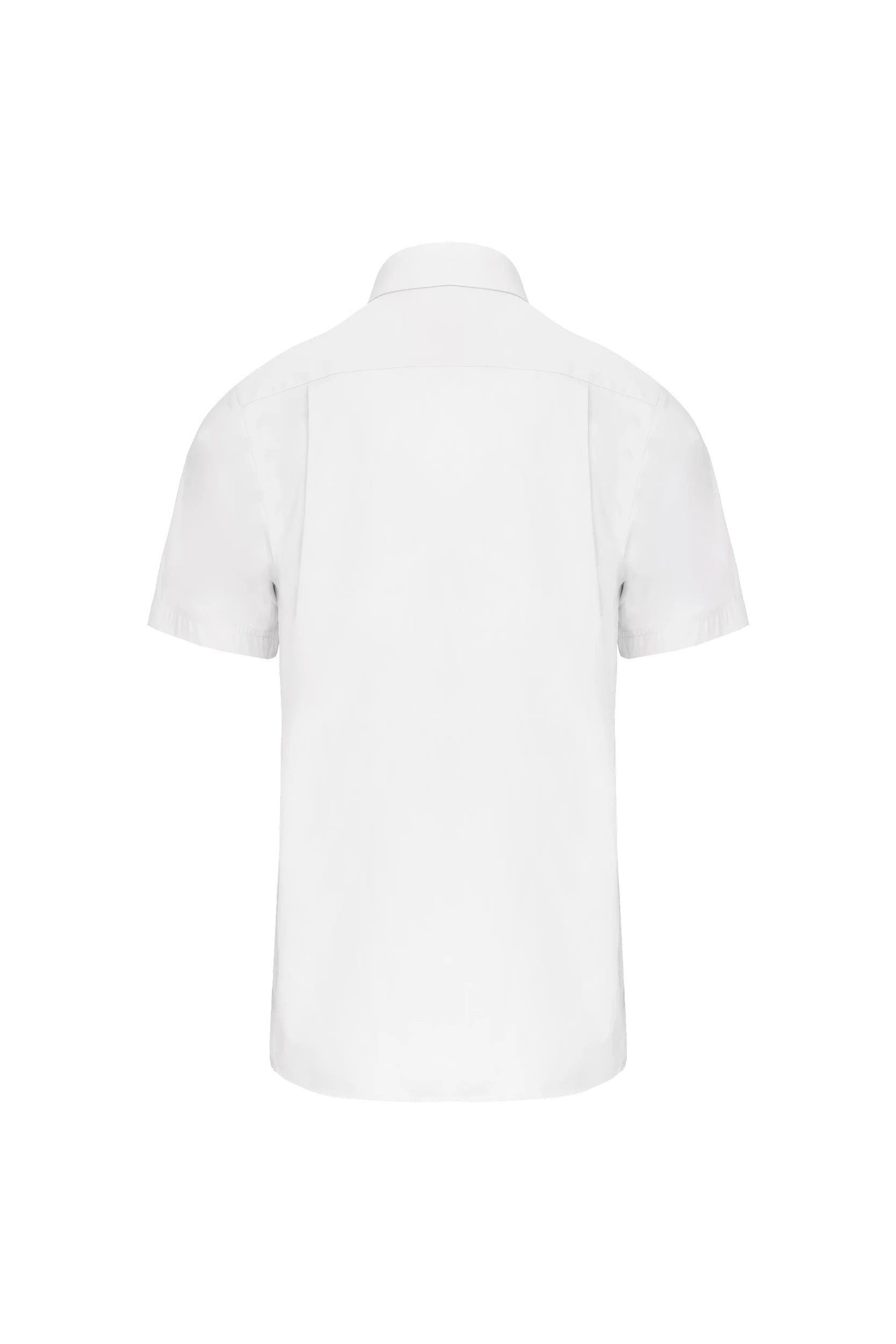 Chemise popeline manches courtes blanc