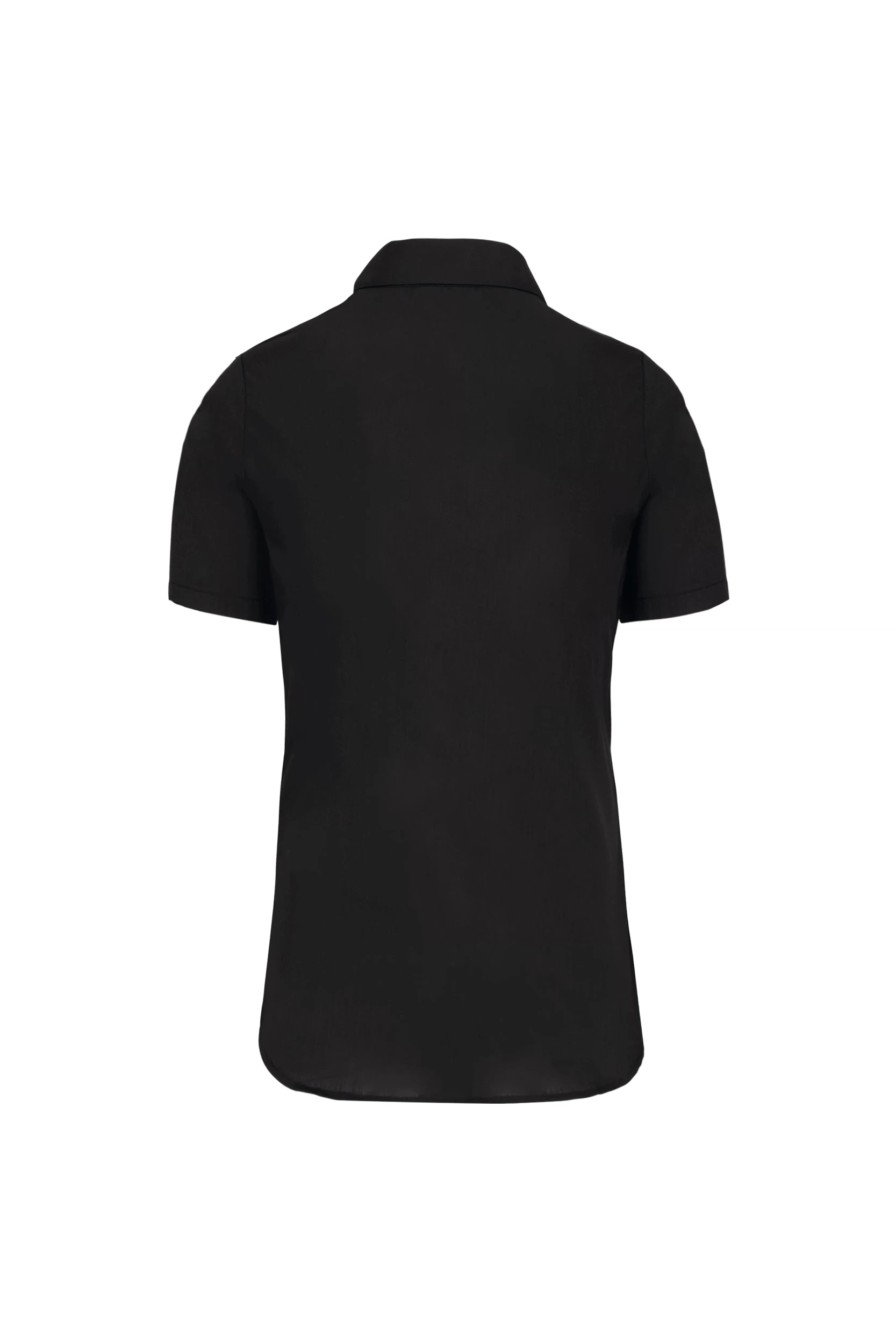 Chemise popeline manches courtes noir