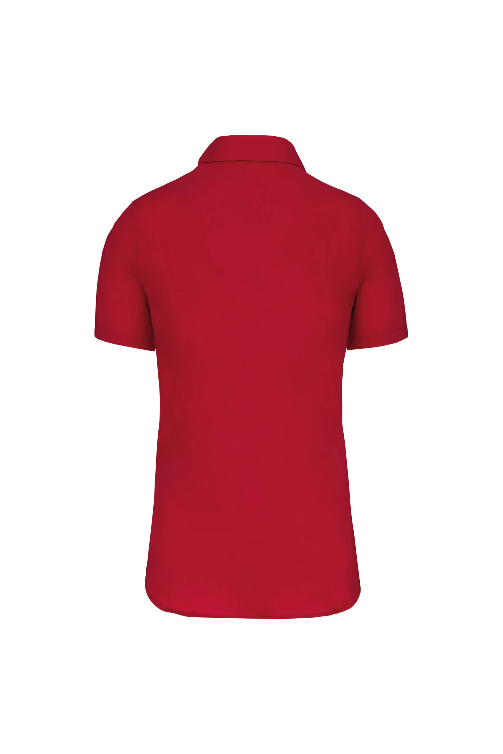Chemise popeline manches courtes rouge