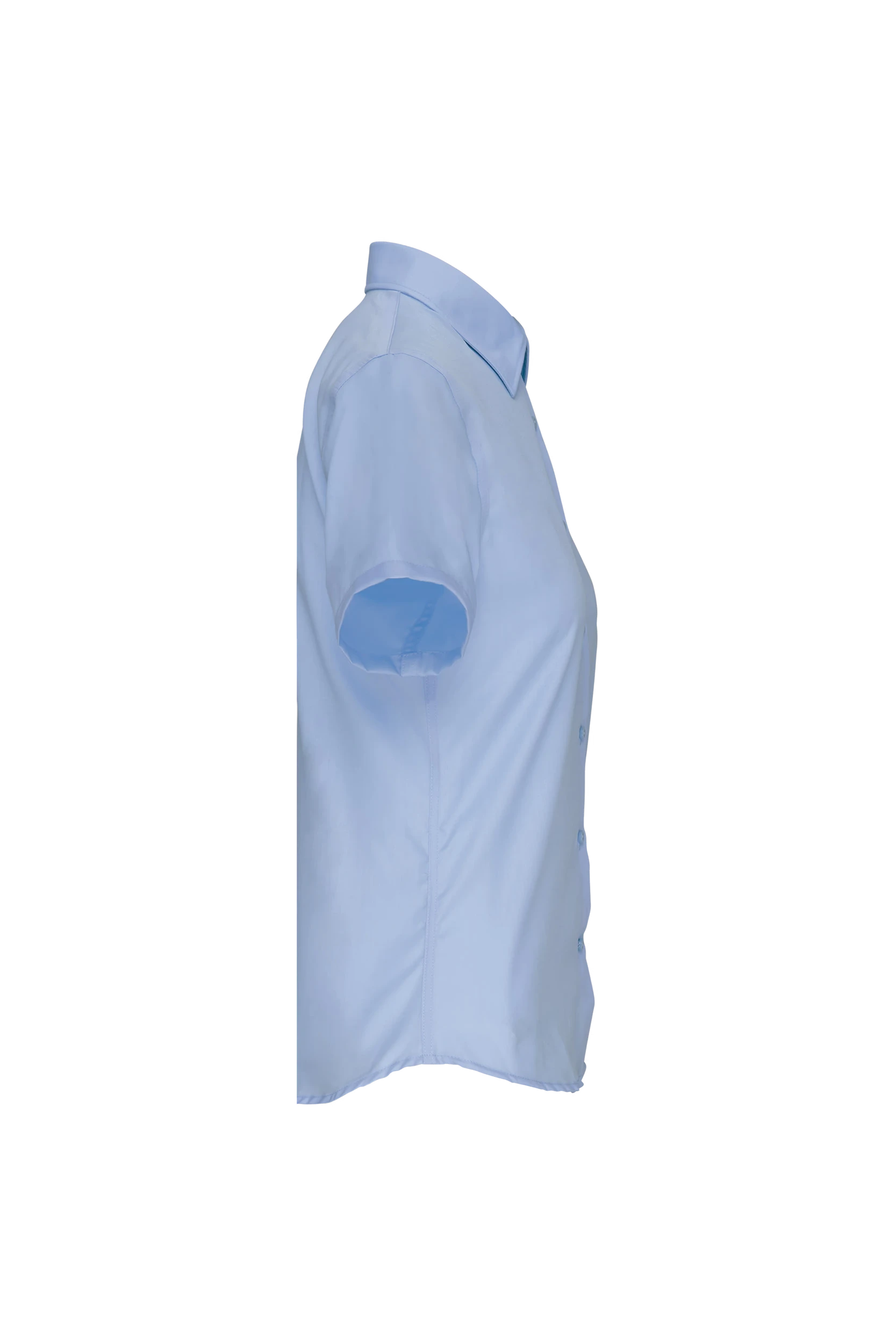 Chemise popeline manches courtes bleu ciel