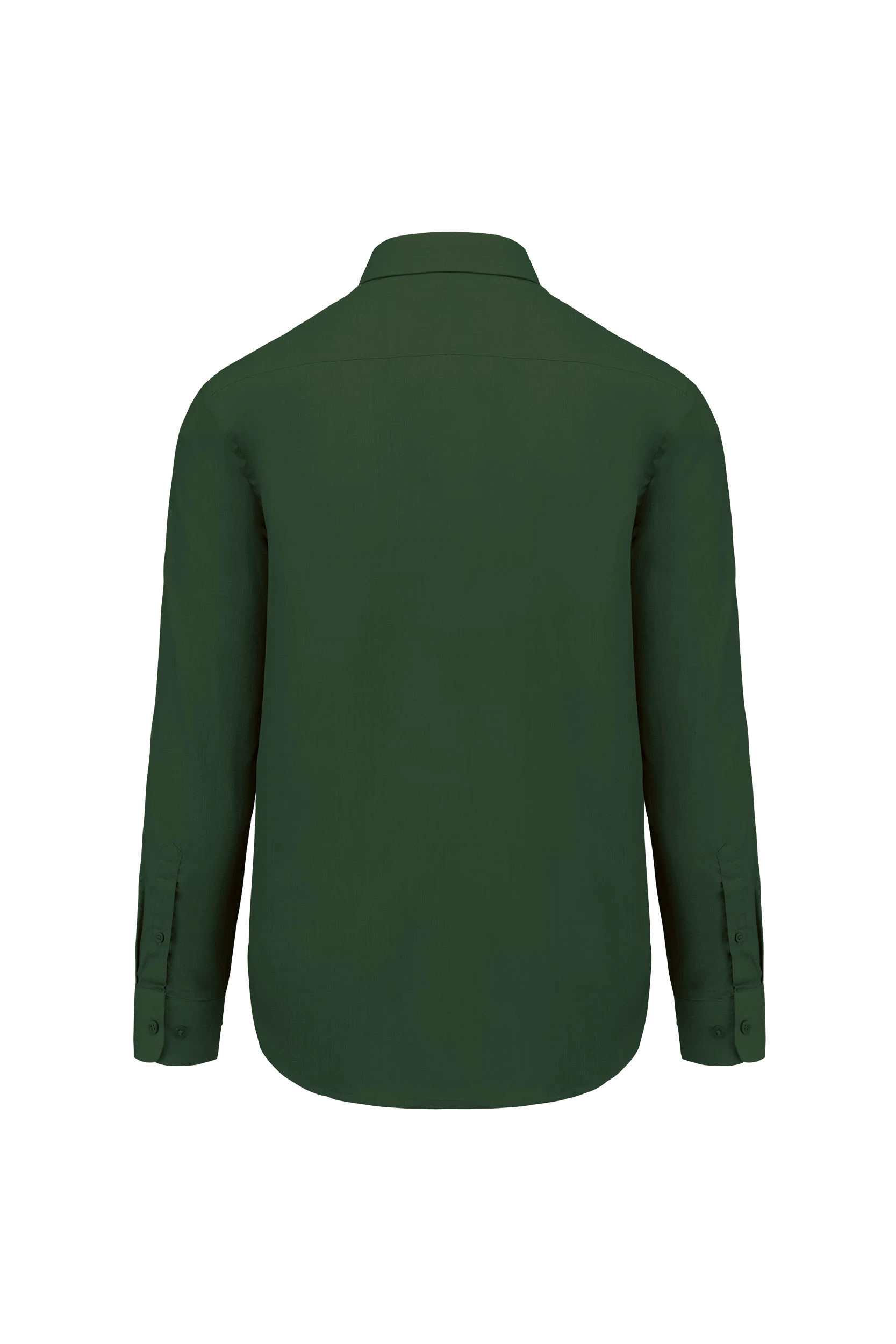 Chemise popeline polycoton vert forêt