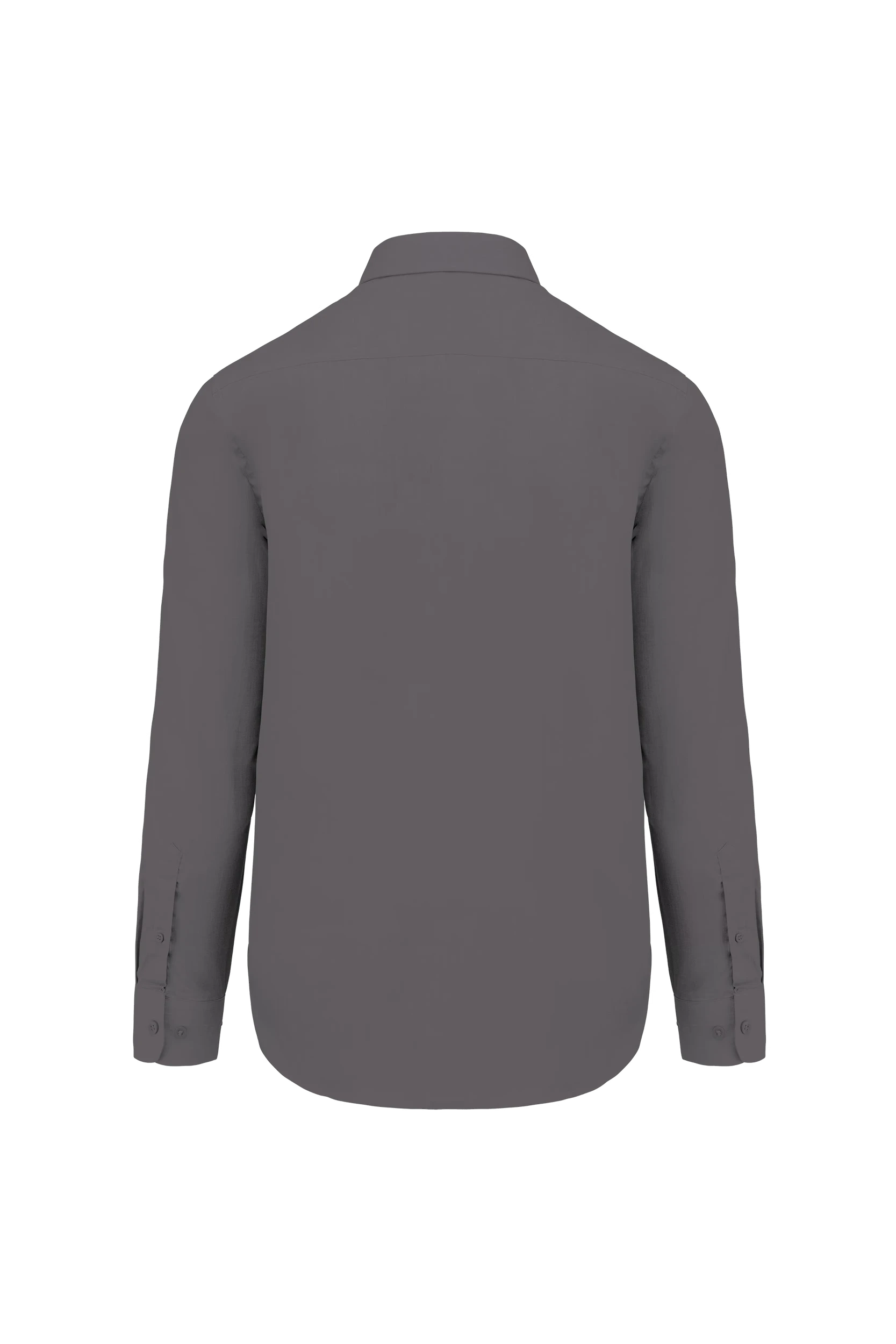 Chemise popeline polycoton gris urbain
