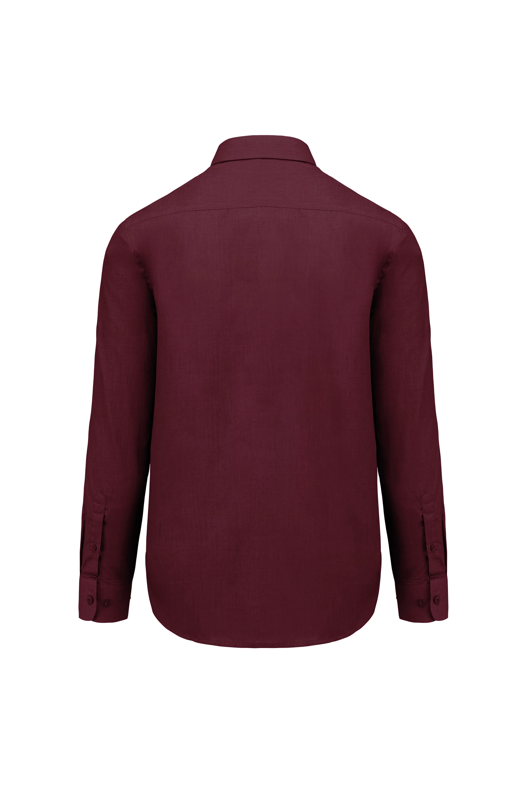 Chemise popeline polycoton bordeaux