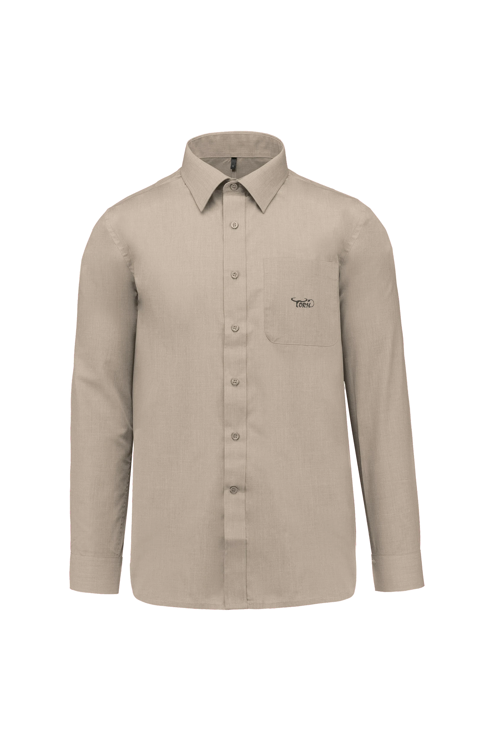 Chemise popeline polycoton beige