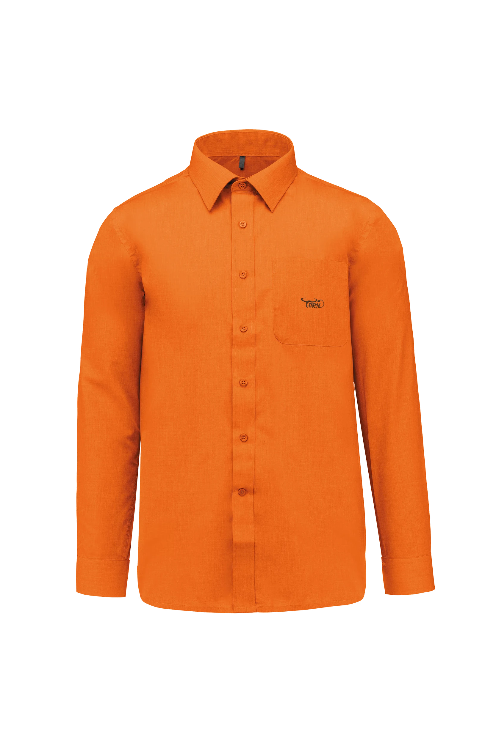 Chemise popeline polycoton orange