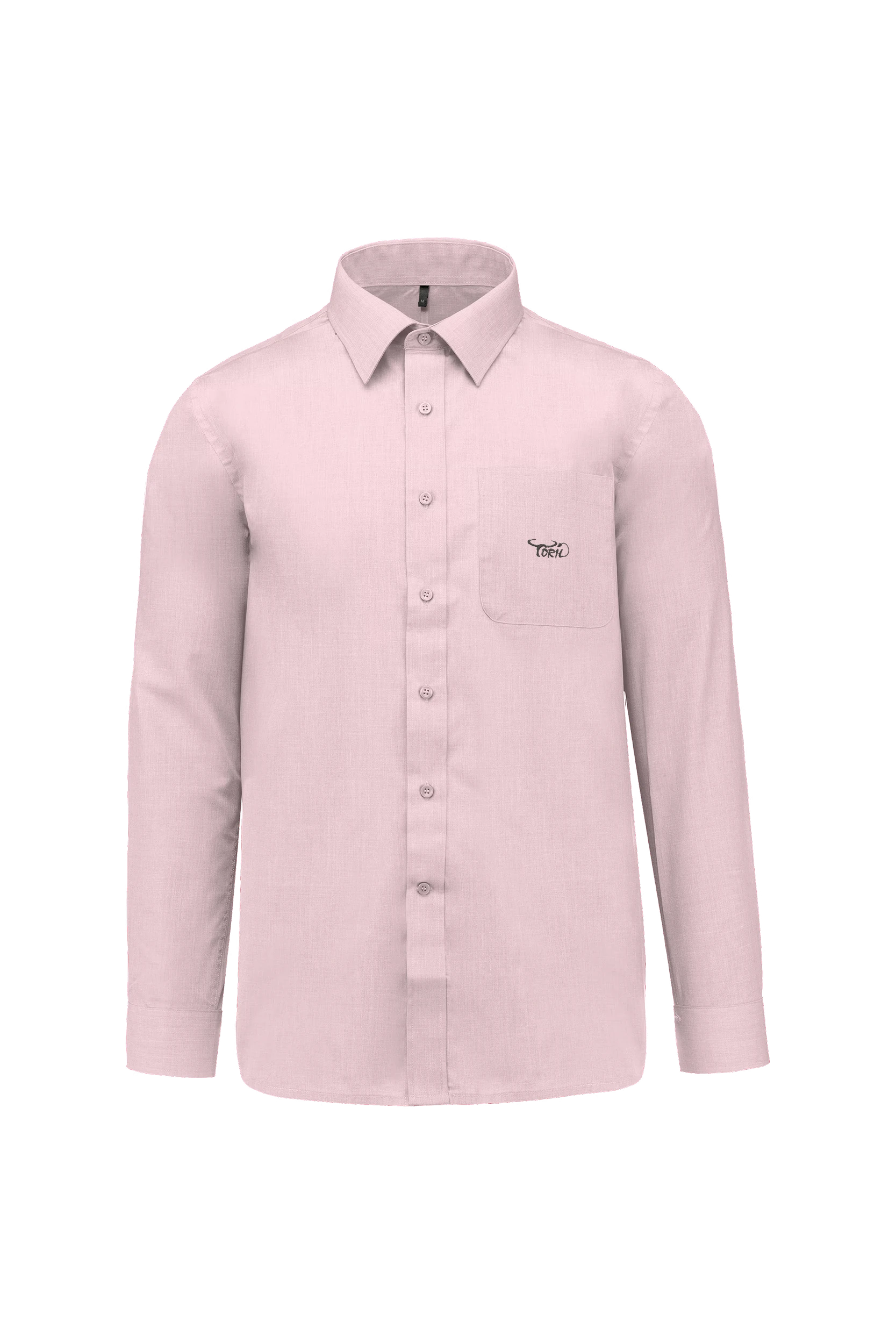 Chemise popeline polycoton rose pâle