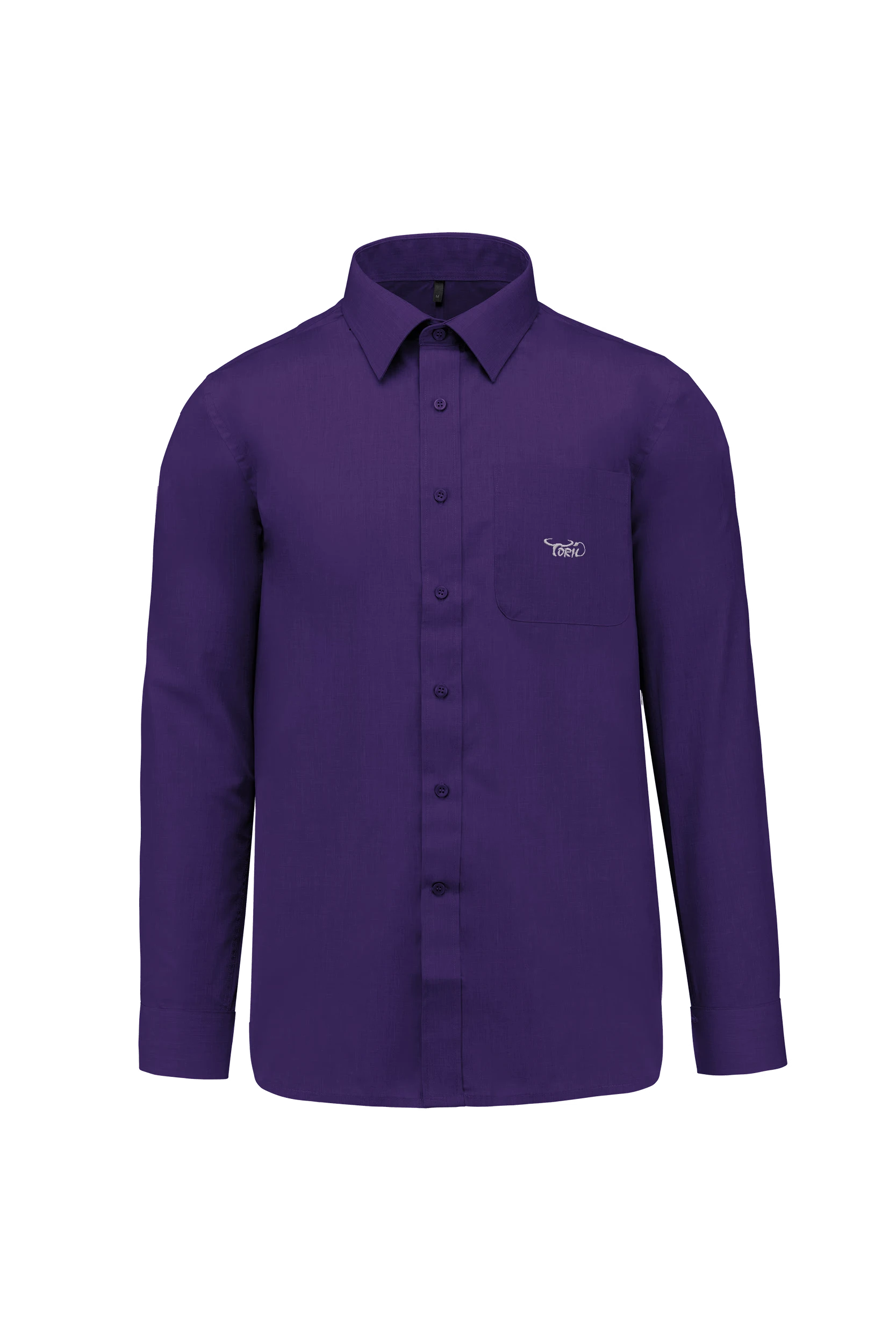 Chemise popeline polycoton violet