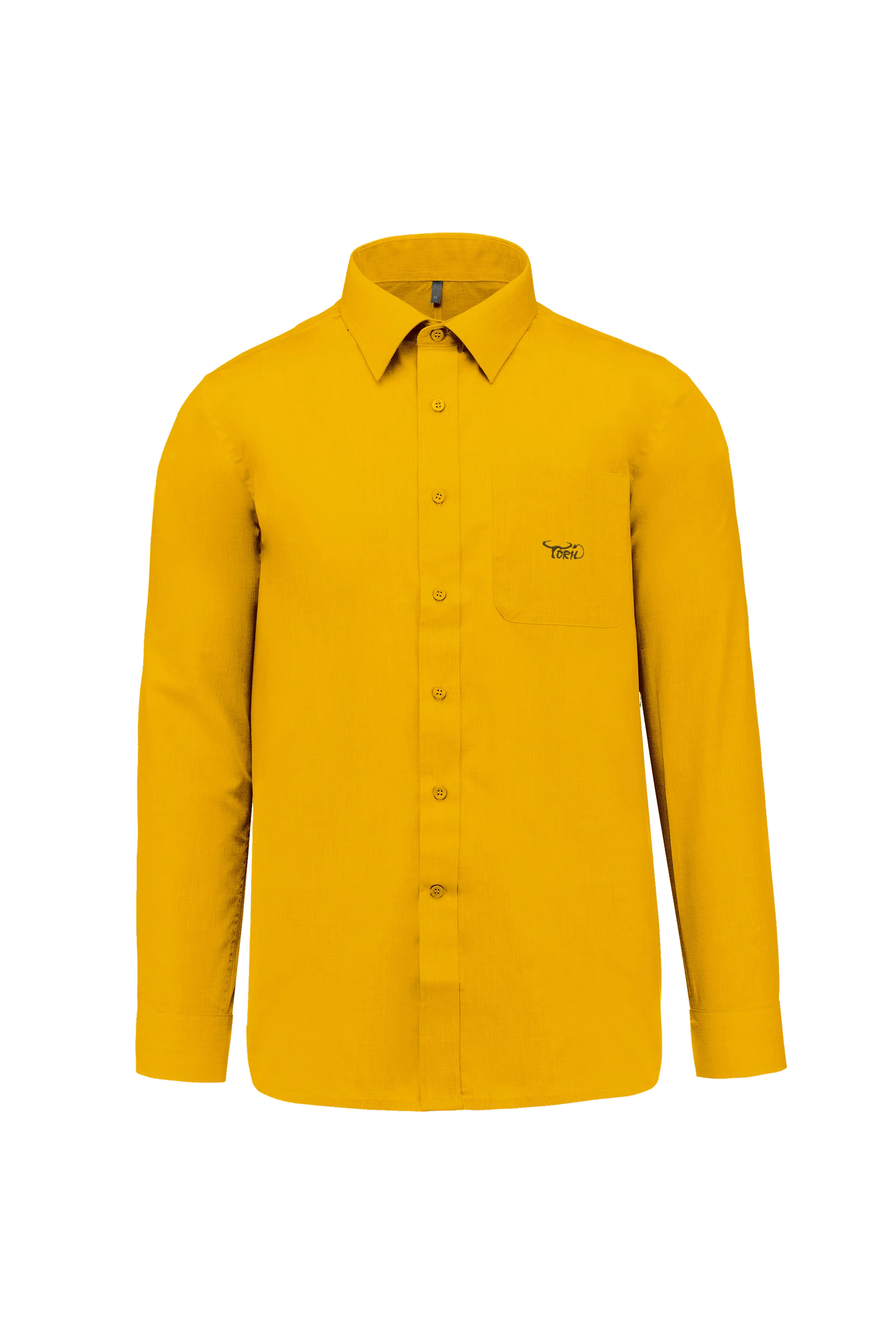 Chemise popeline polycoton jaune