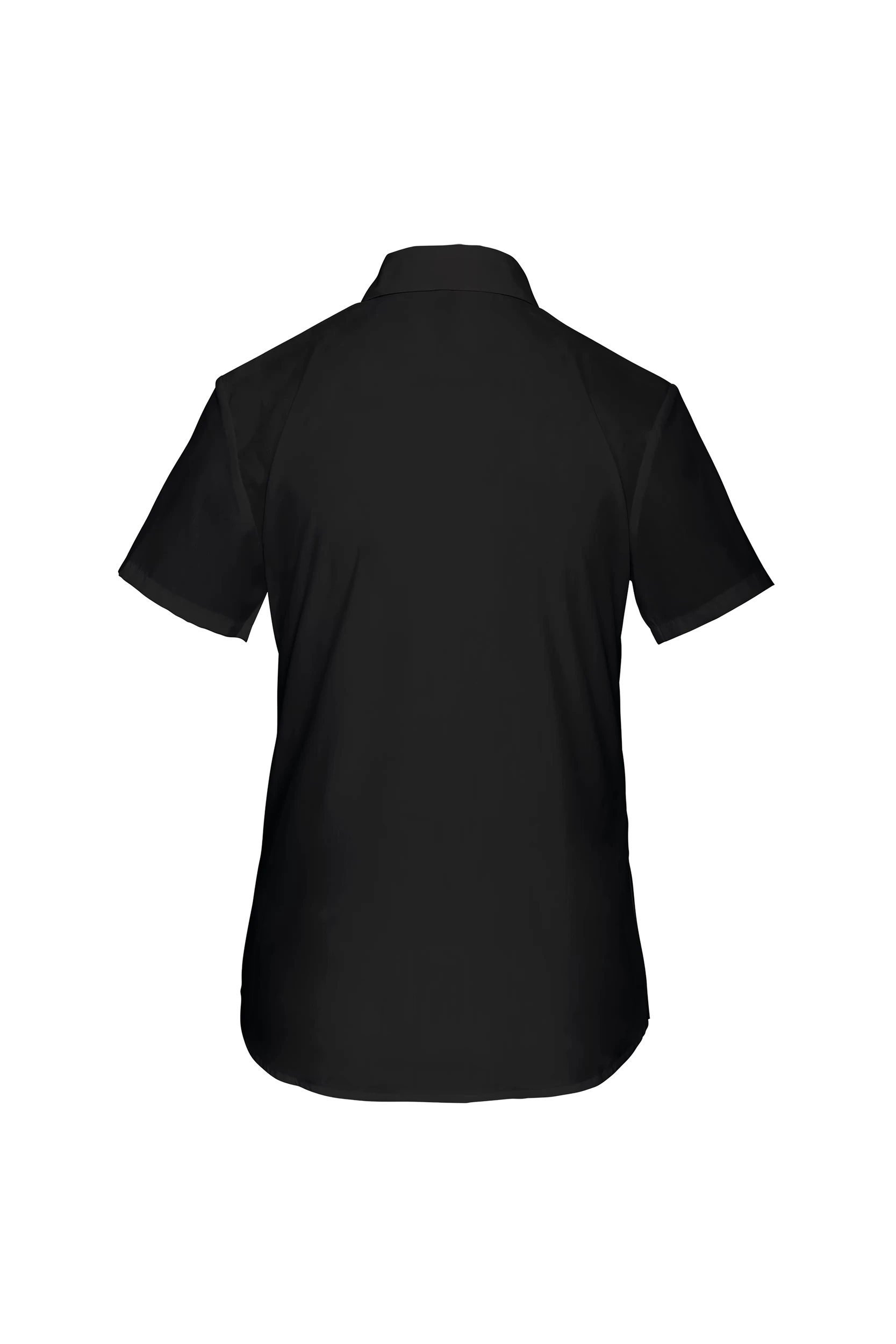 Chemise popeline polycoton manches courtes noir