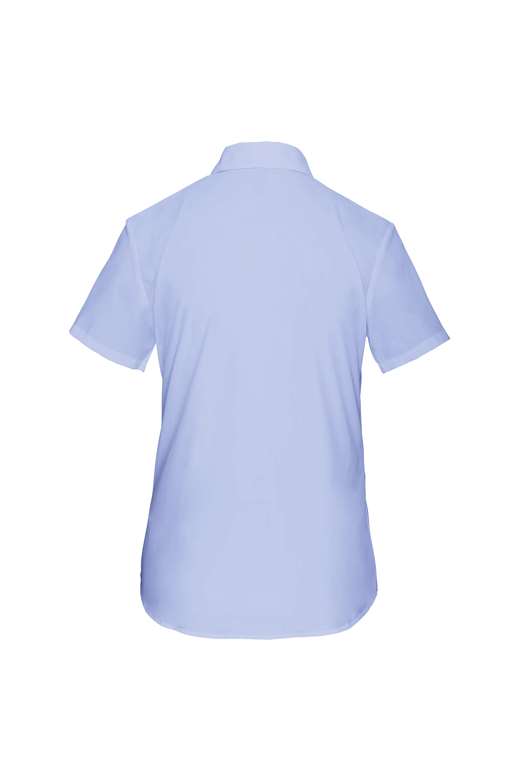 Chemise popeline polycoton manches courtes bleu ciel