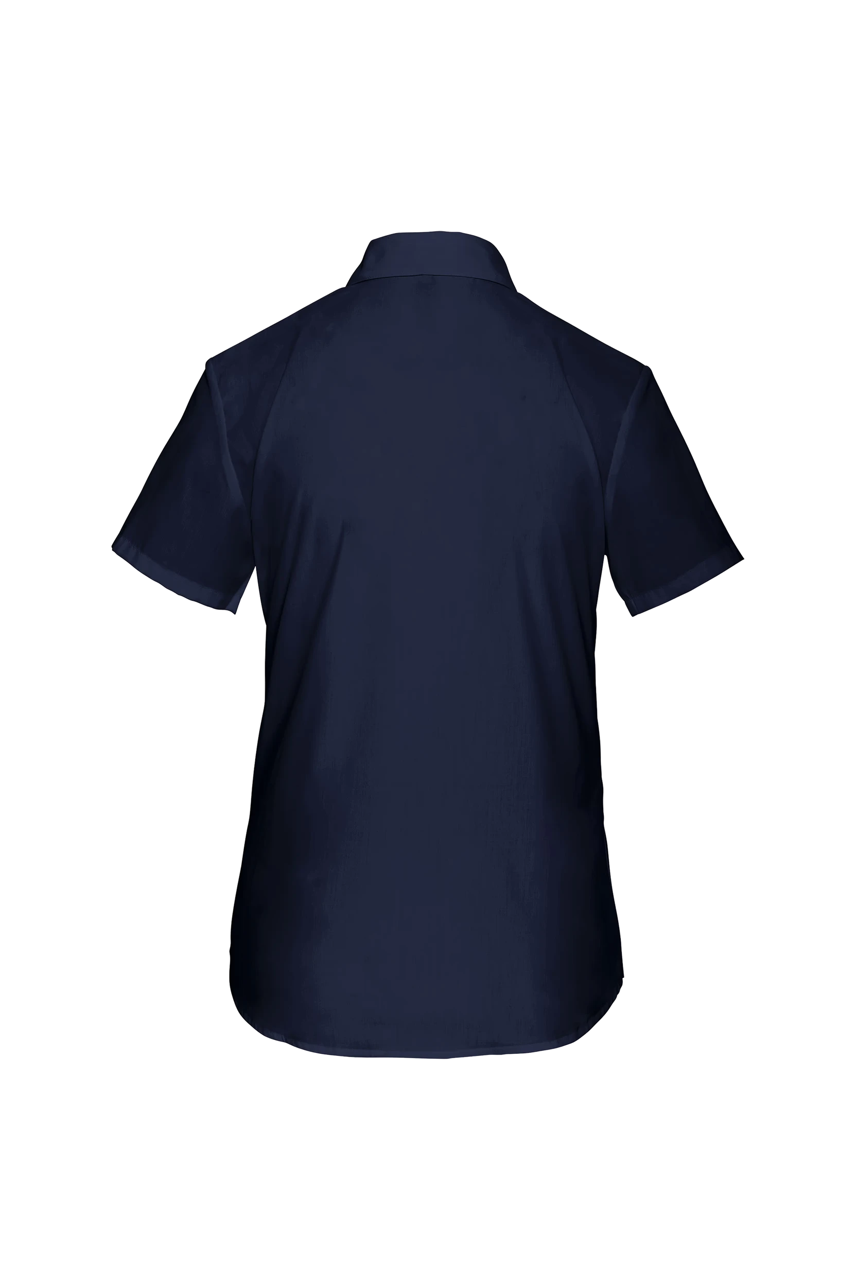 Chemise popeline polycoton manches courtes marine