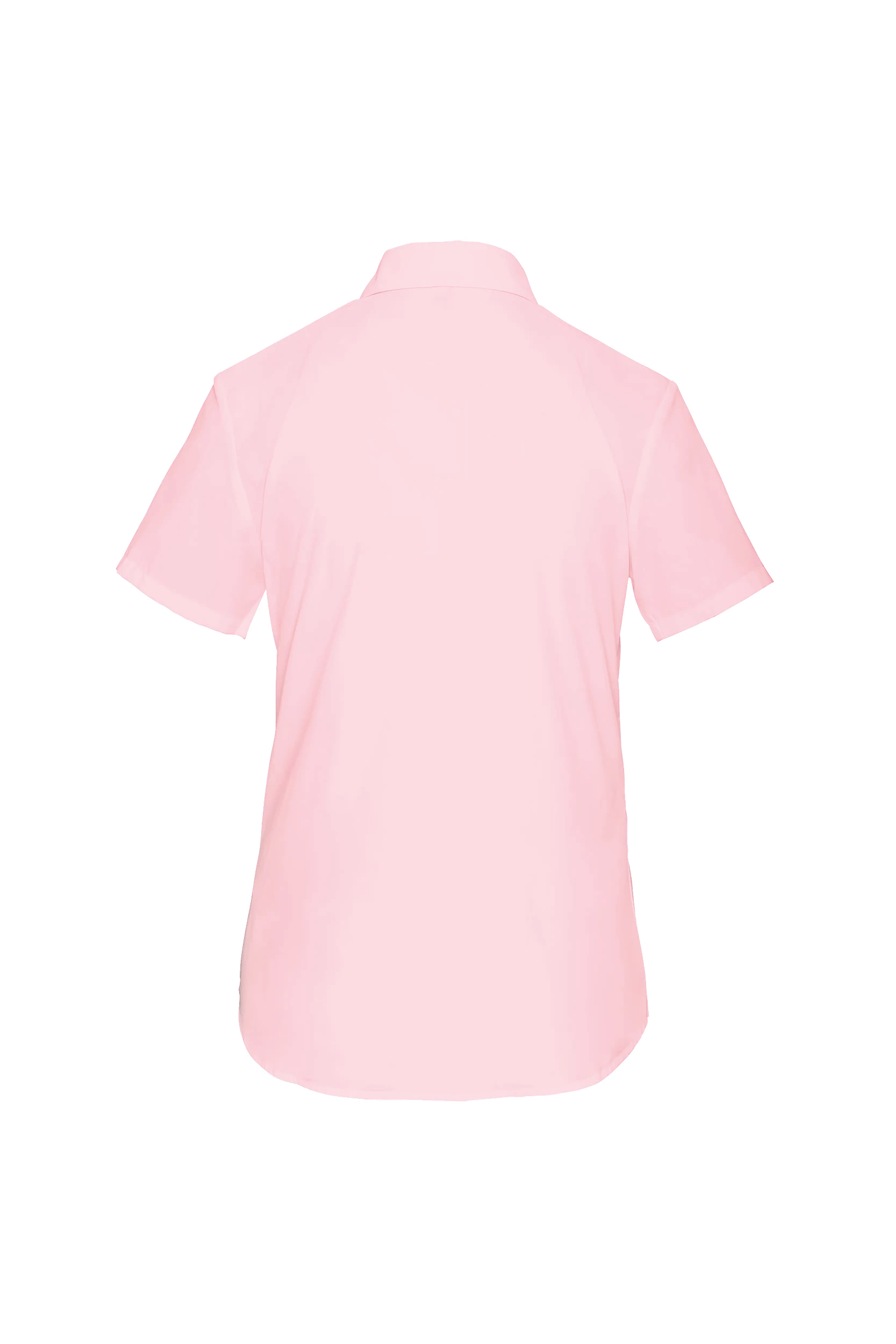 Chemise popeline polycoton manches courtes rose pâle