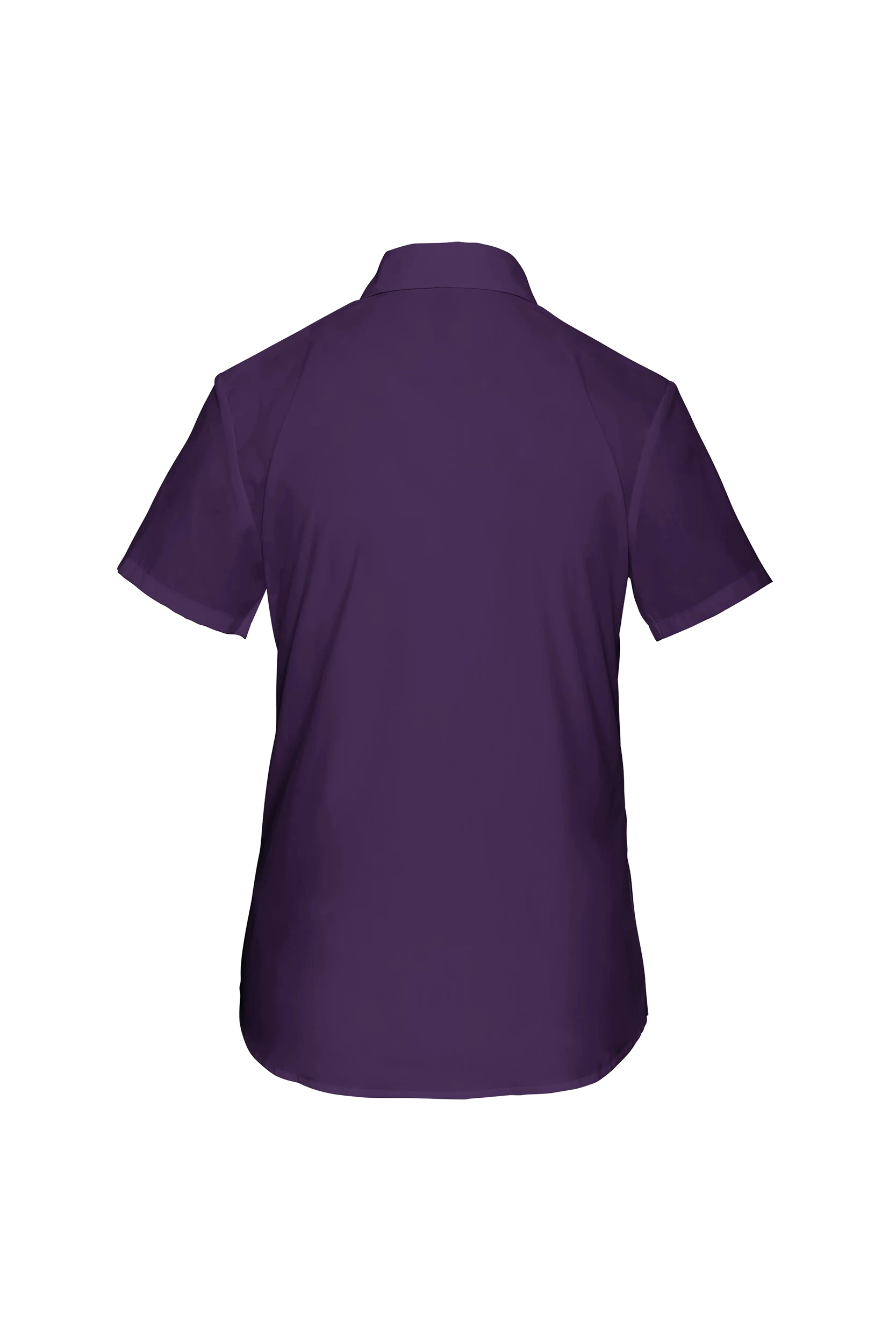 Chemise popeline polycoton manches courtes violet